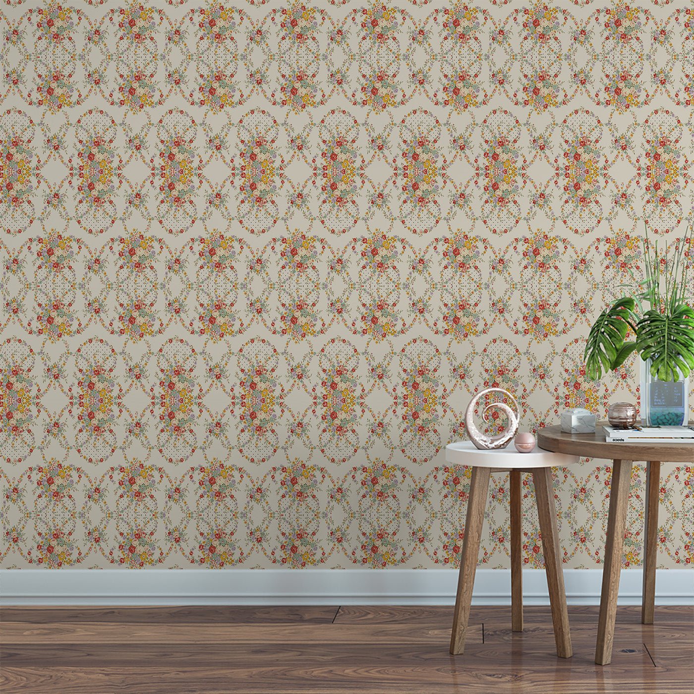 Floral & Leaves Wallpaper WAL1733-F