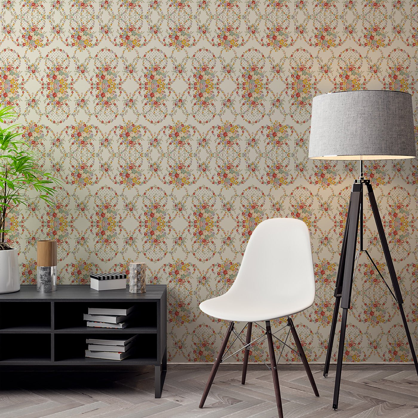 Floral & Leaves Wallpaper WAL1733-F