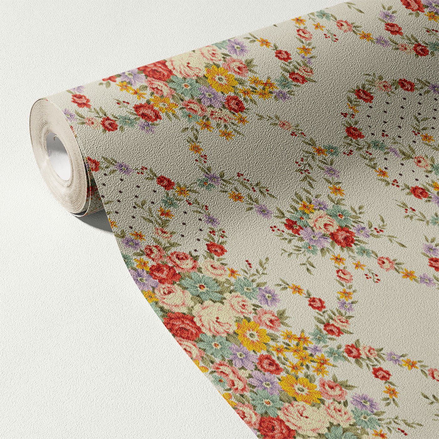 Floral & Leaves Wallpaper WAL1733-F