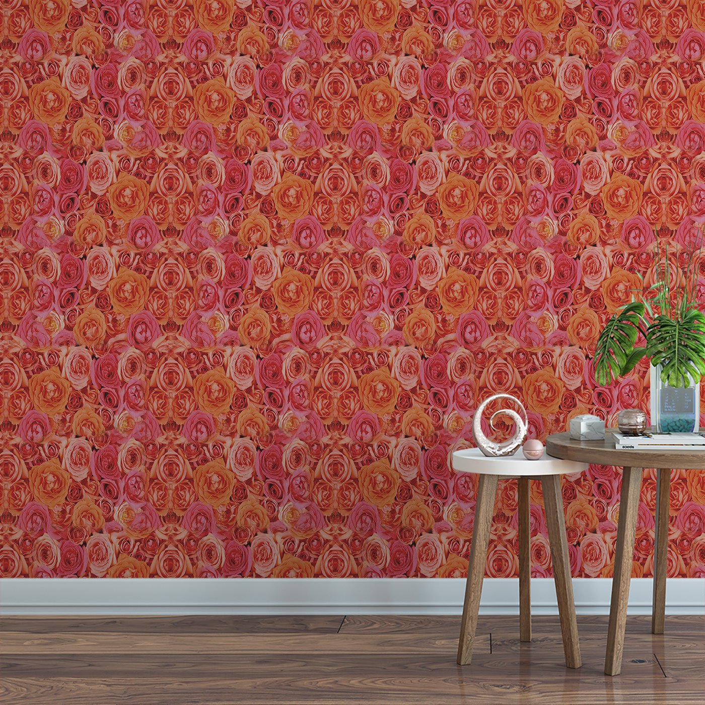 Floral & Leaves Wallpaper WAL1734-F