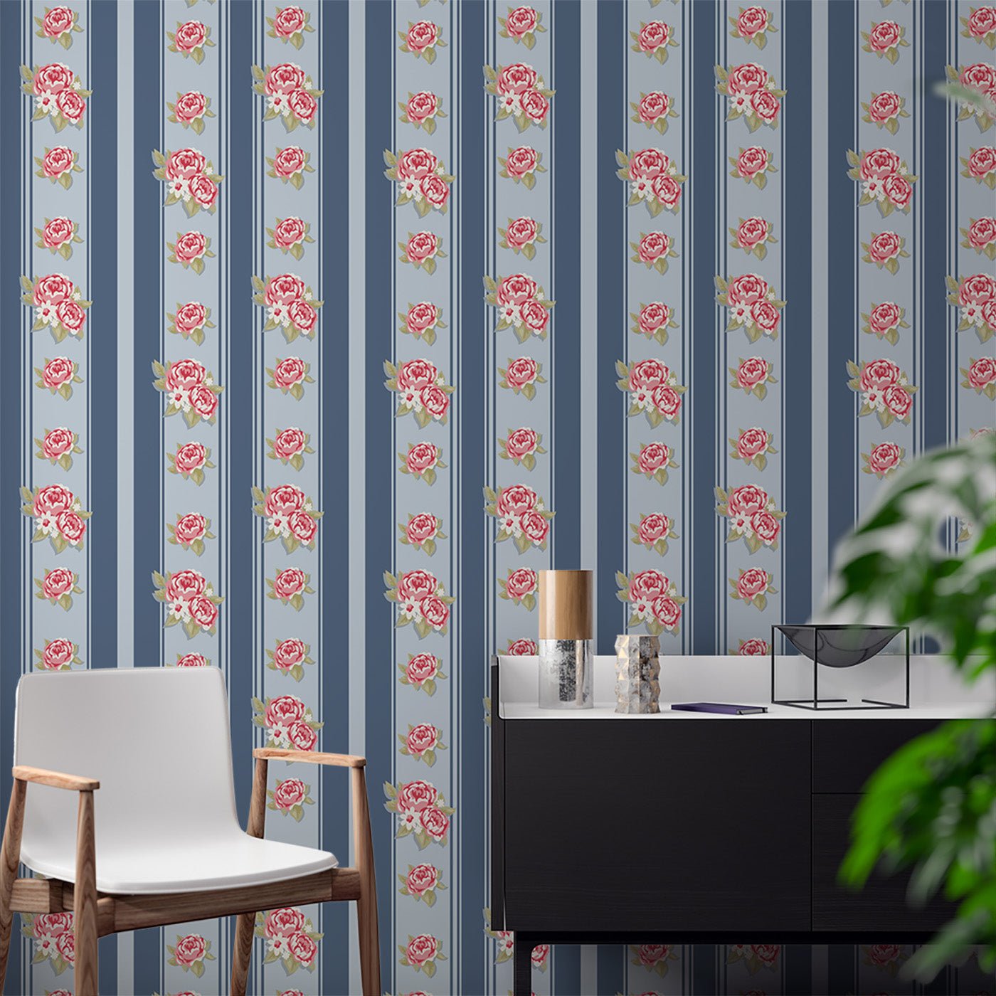 Floral & Leaves Wallpaper WAL1735-F