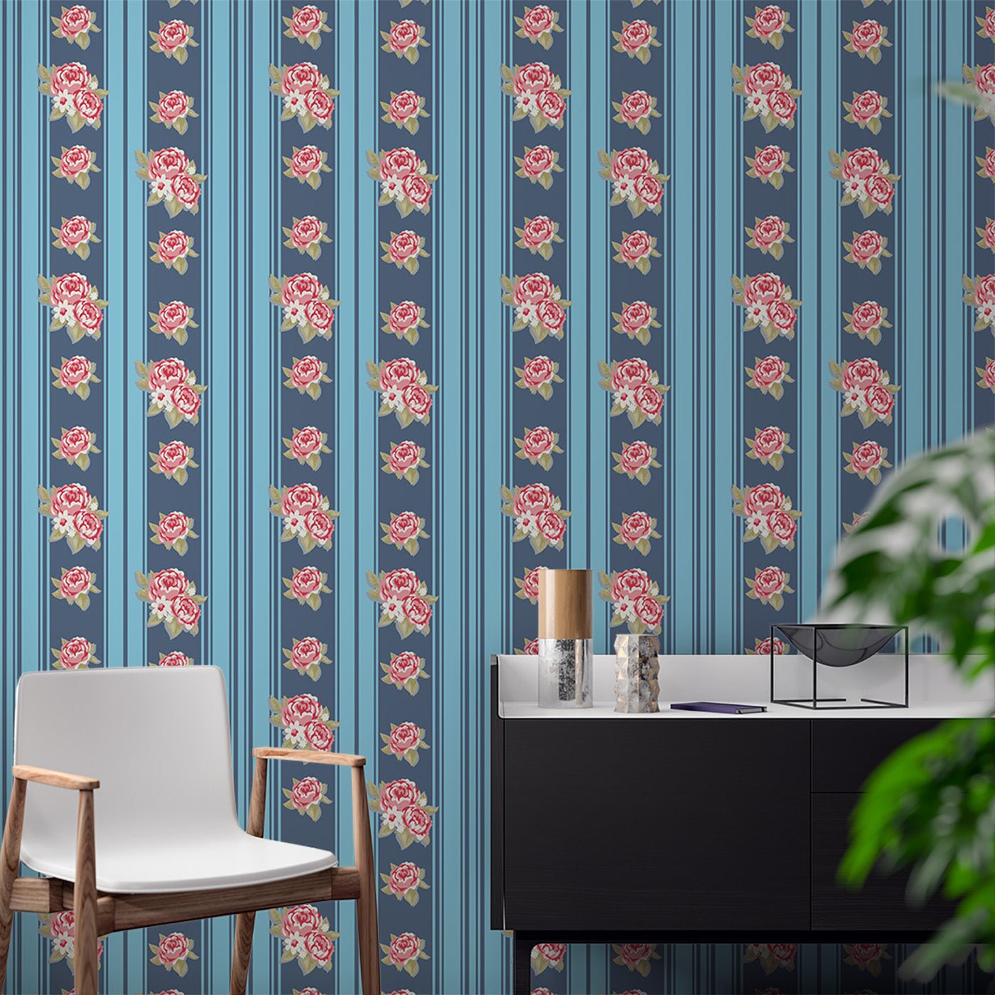 Floral & Leaves Wallpaper WAL1736-F