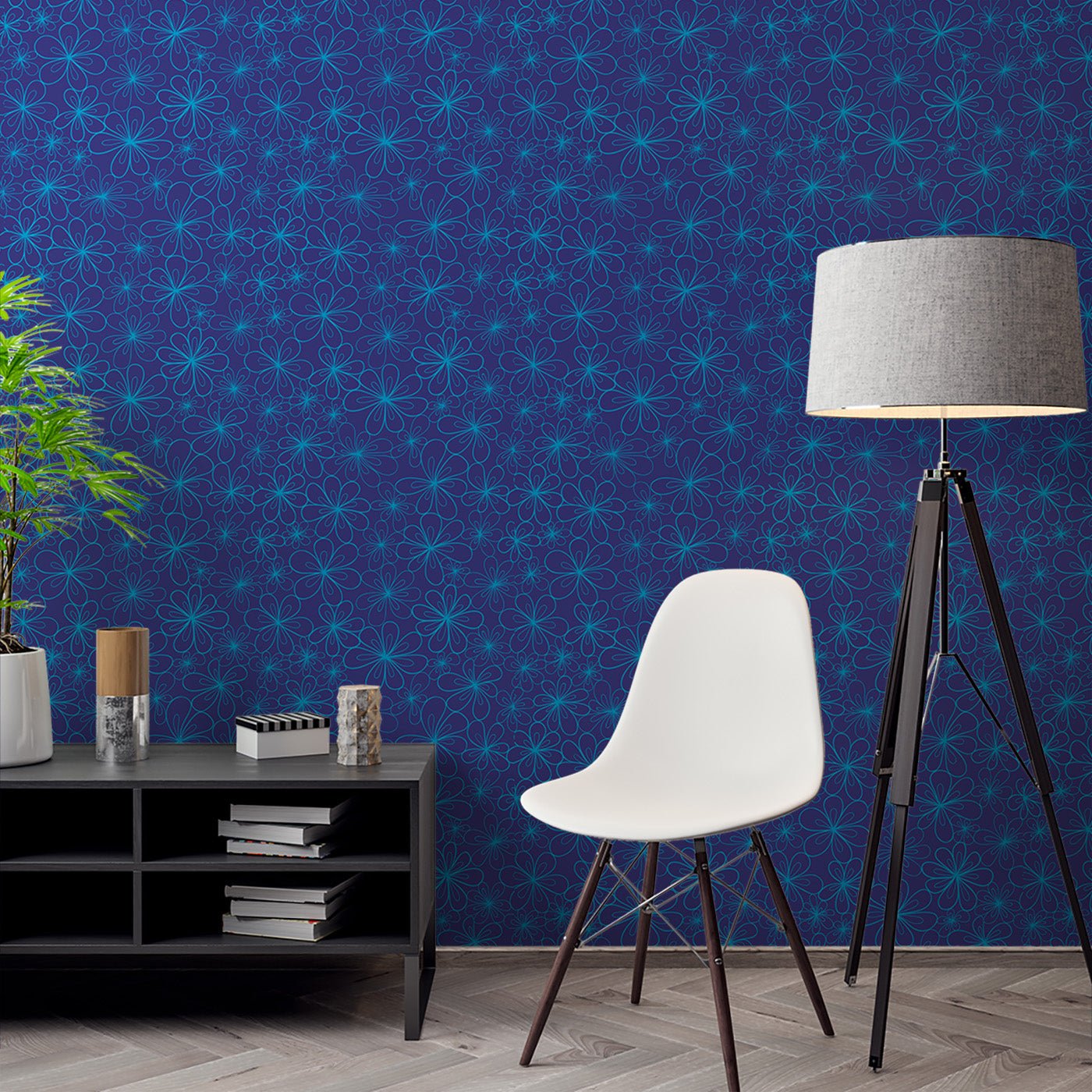 Floral & Leaves Wallpaper WAL1741-F