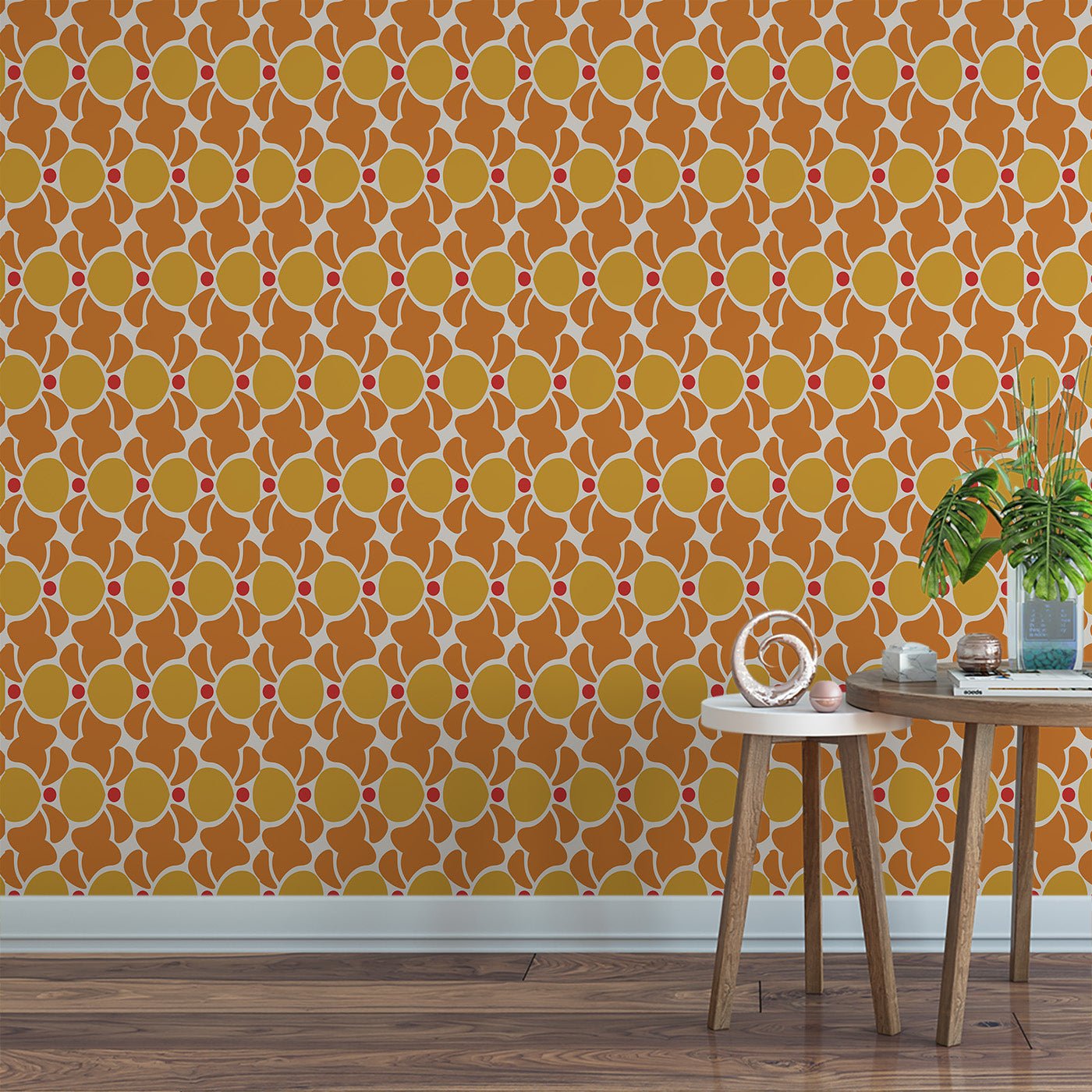 Floral & Leaves Wallpaper WAL1744-F