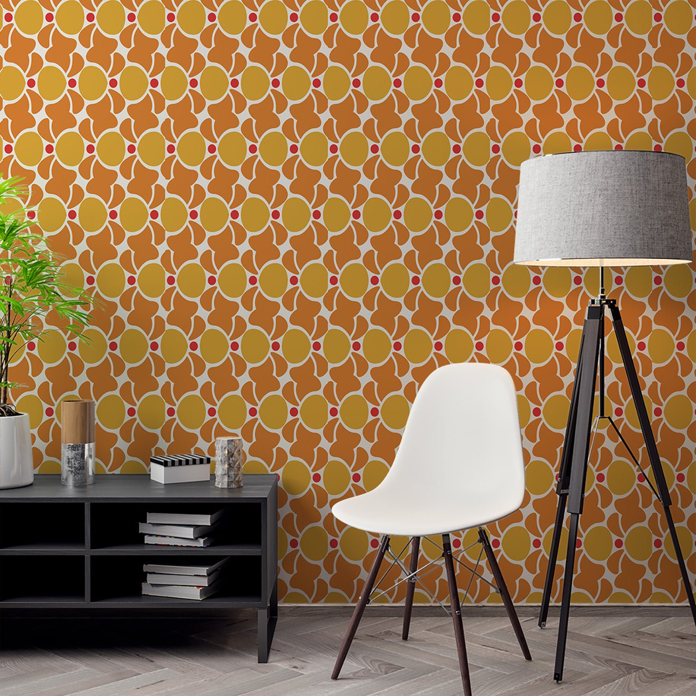 Floral & Leaves Wallpaper WAL1744-F