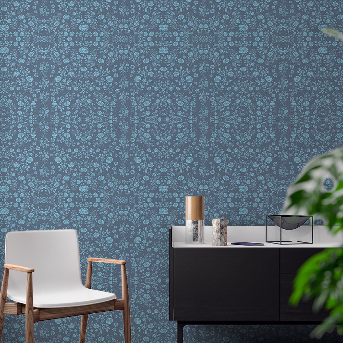 Floral & Leaves Wallpaper WAL1745-F