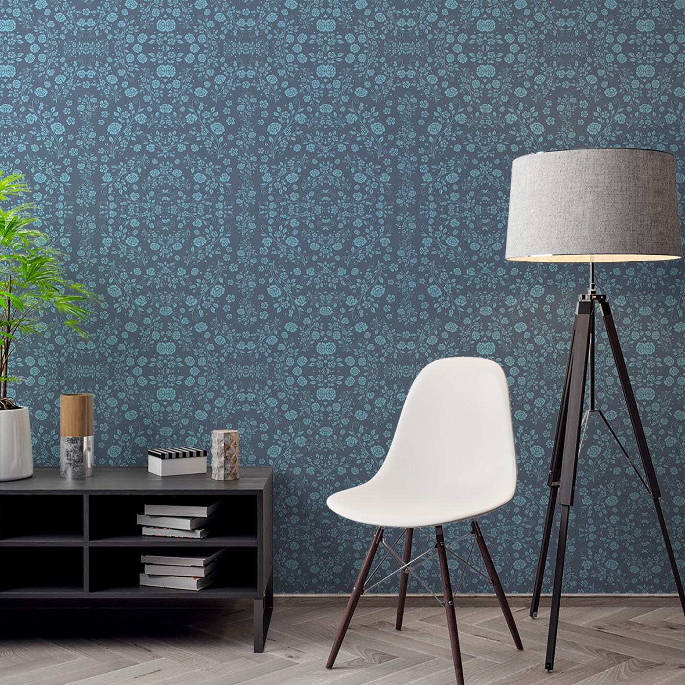 Floral & Leaves Wallpaper WAL1745-F