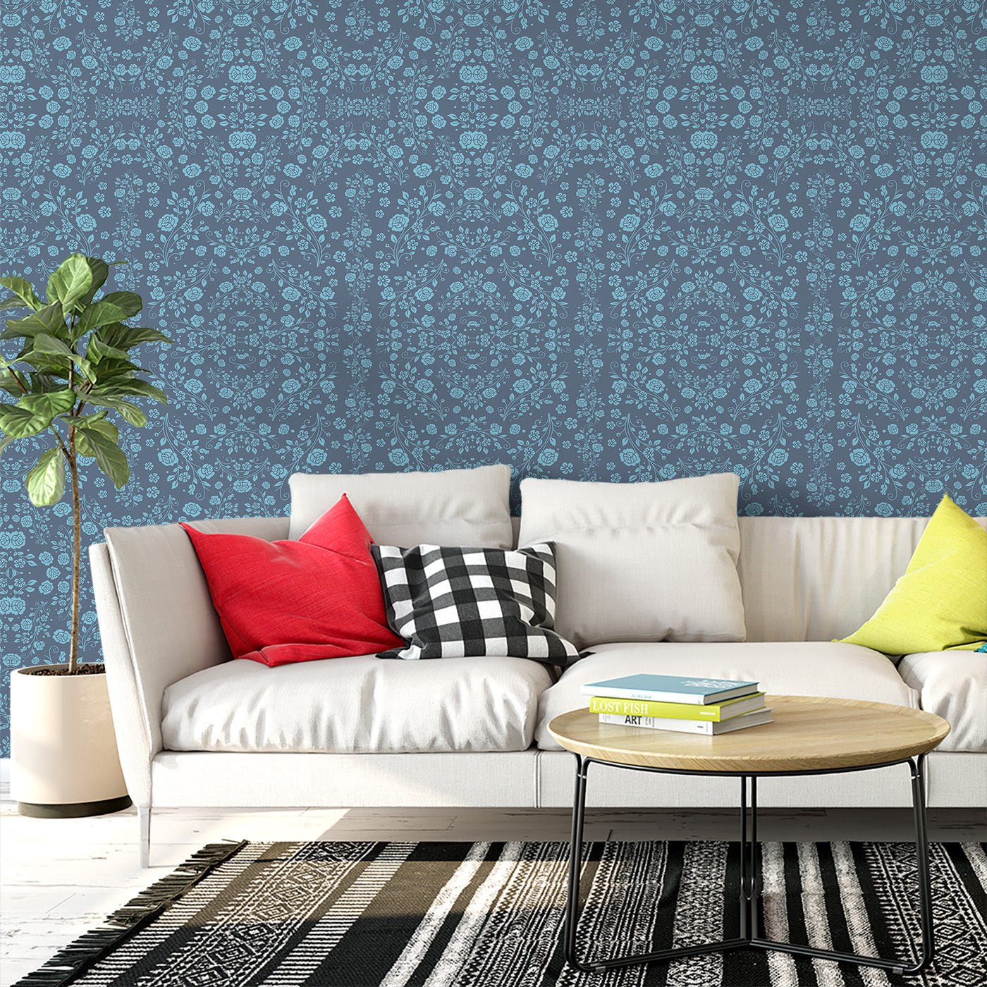 Floral & Leaves Wallpaper WAL1745-F