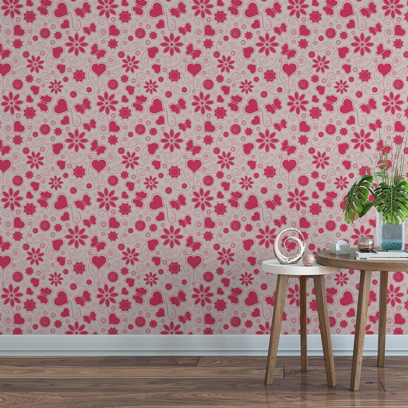 Floral & Leaves Wallpaper WAL1747-F