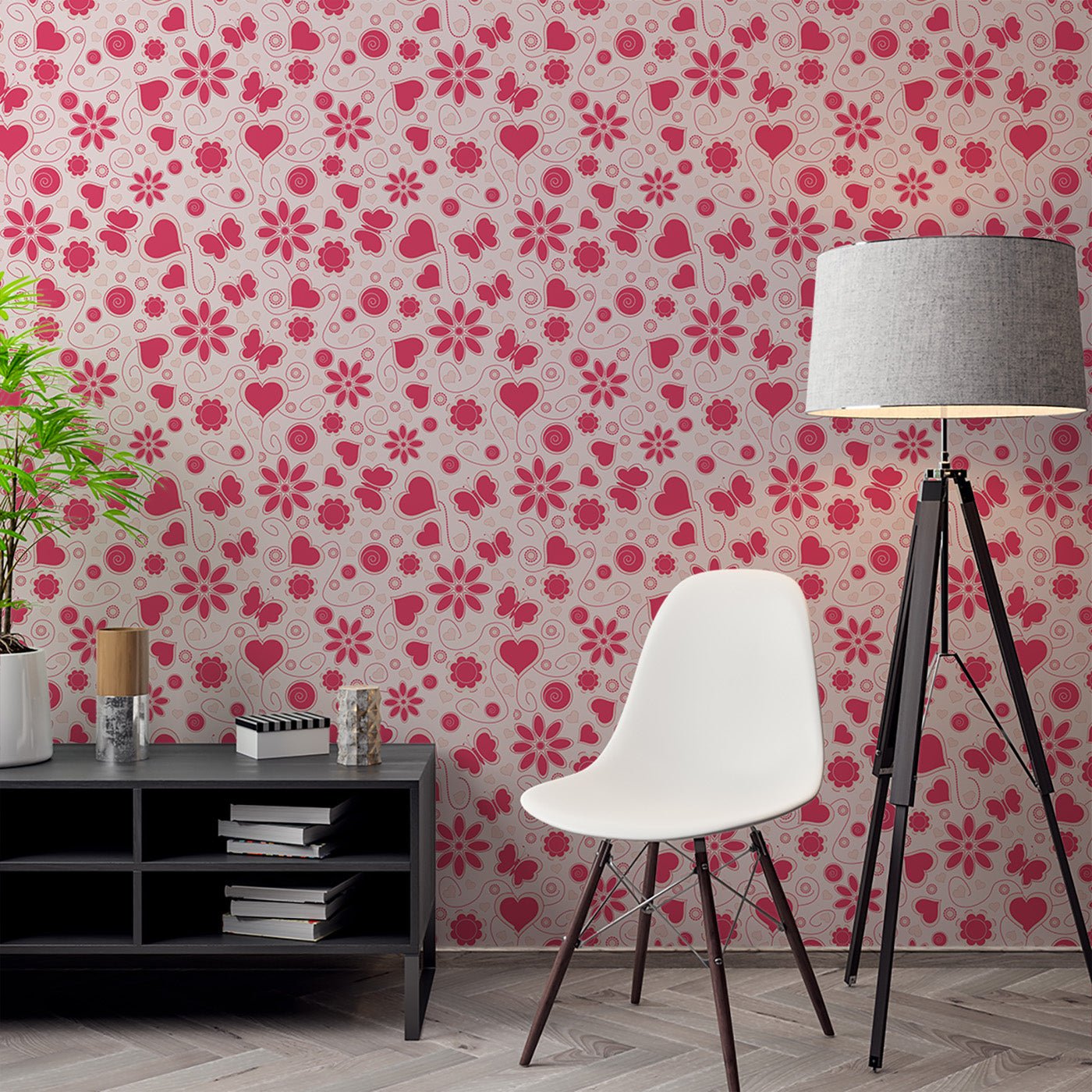 Floral & Leaves Wallpaper WAL1747-F