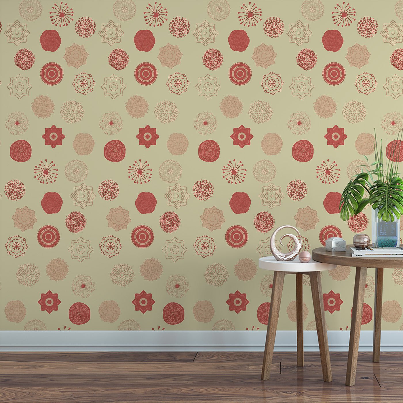 Floral & Leaves Wallpaper WAL1749-F