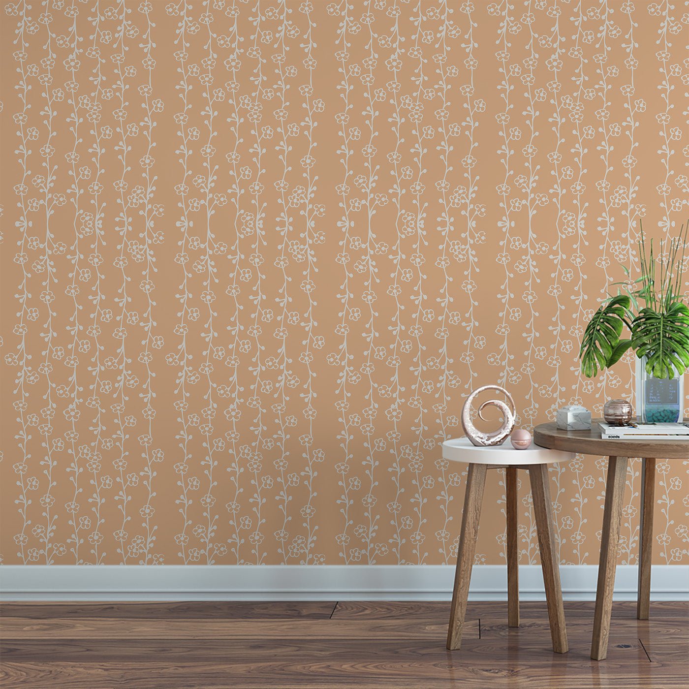 Floral & Leaves Wallpaper WAL1750-F