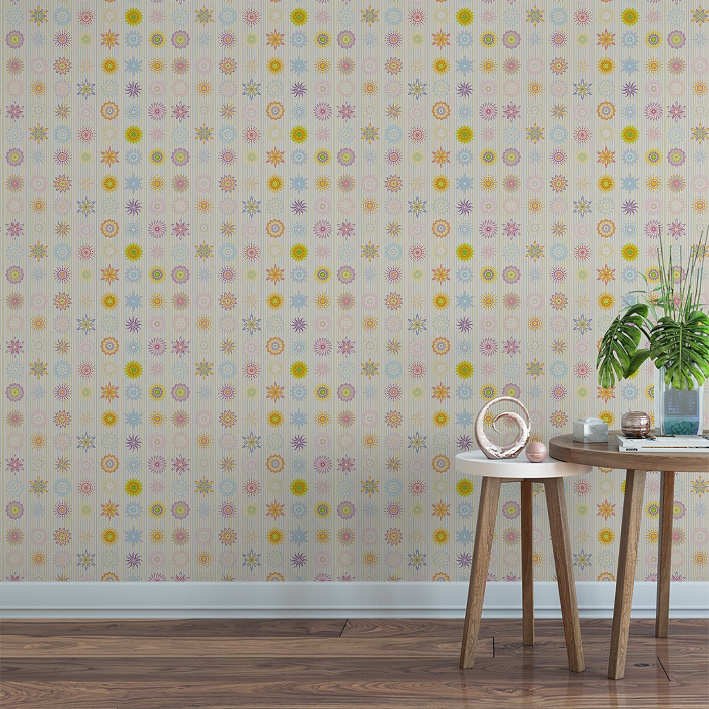 Floral & Leaves Wallpaper WAL1751-F