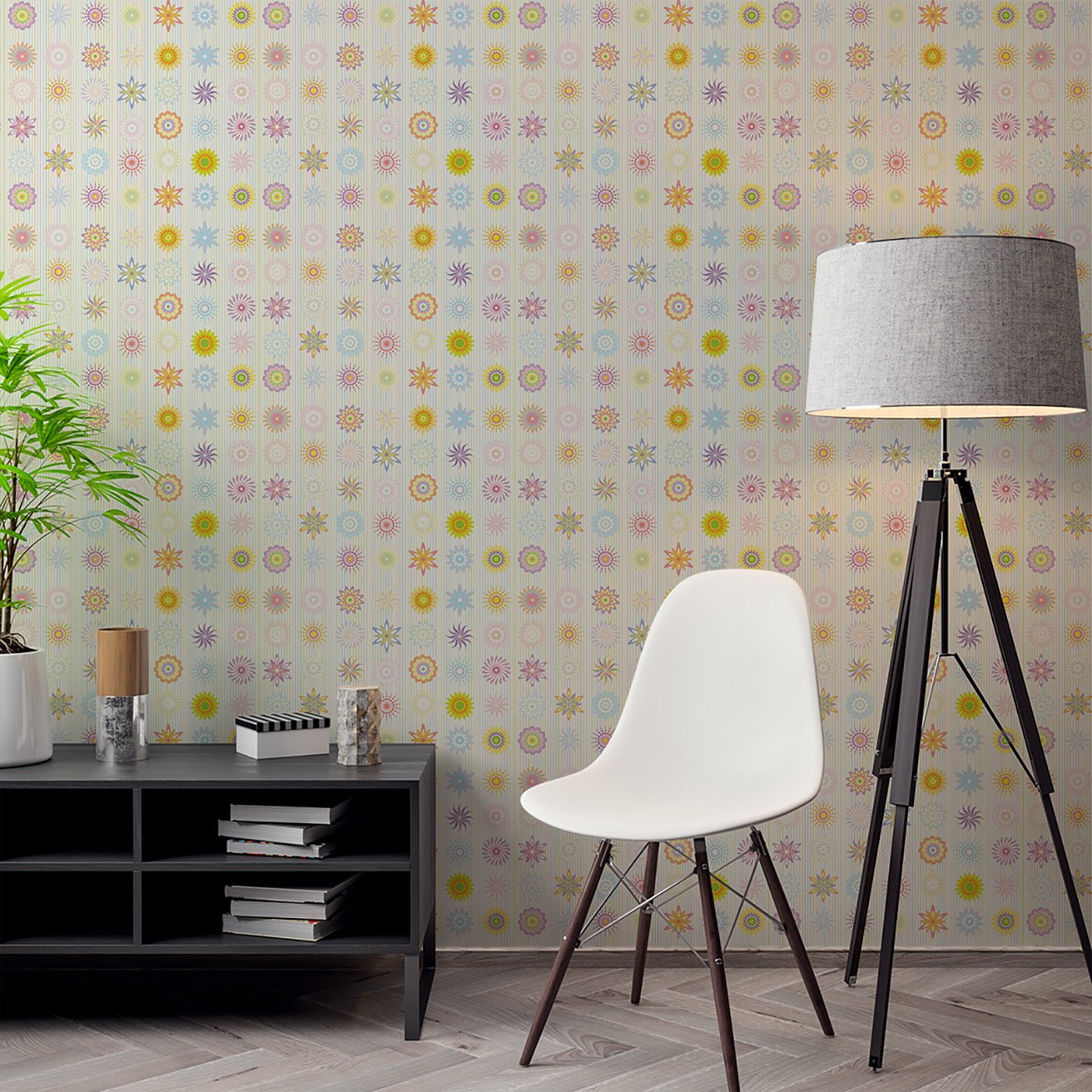 Floral & Leaves Wallpaper WAL1751-F