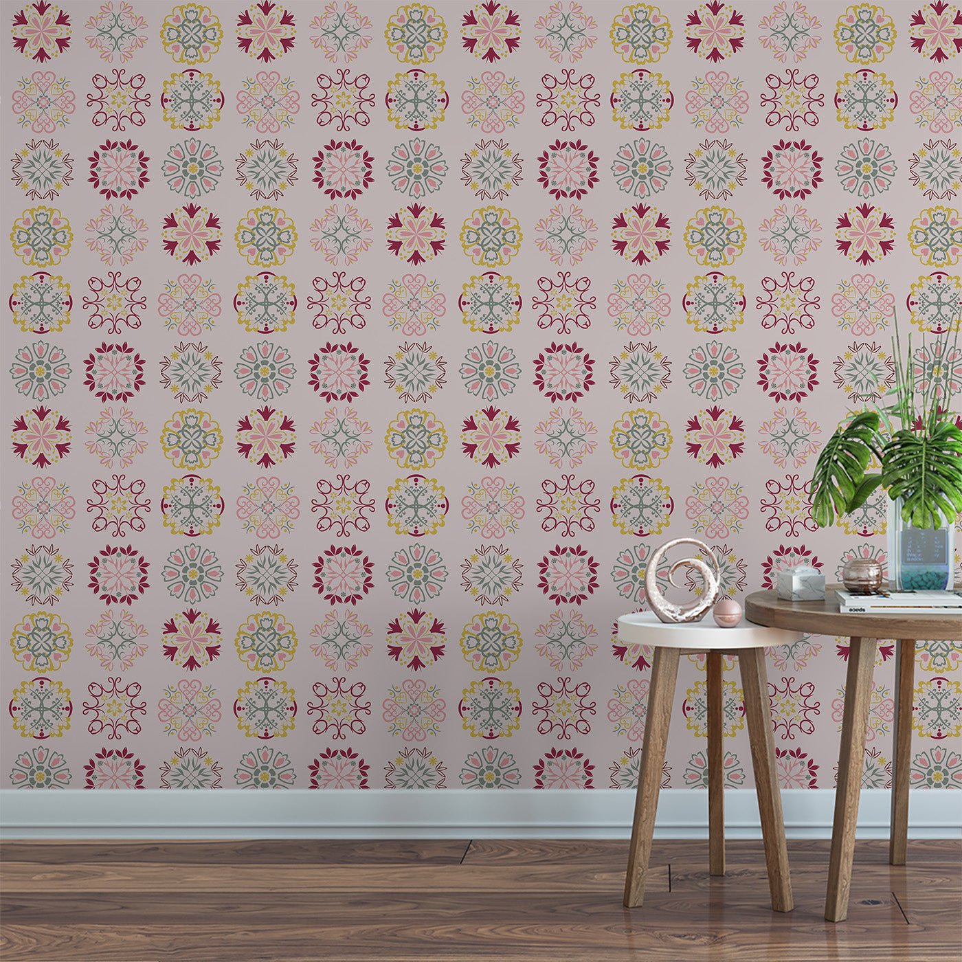 Floral & Leaves Wallpaper WAL1752-F