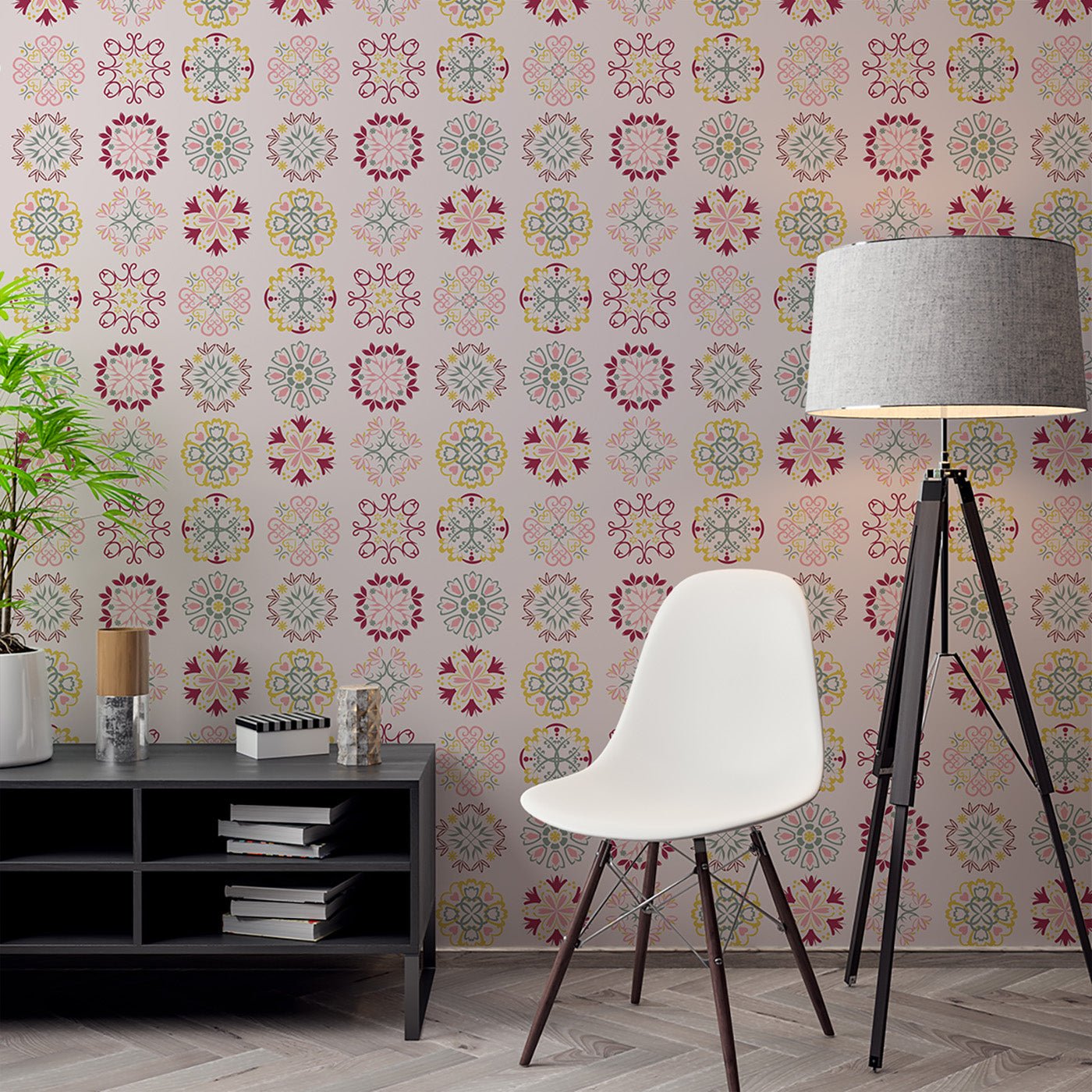 Floral & Leaves Wallpaper WAL1752-F