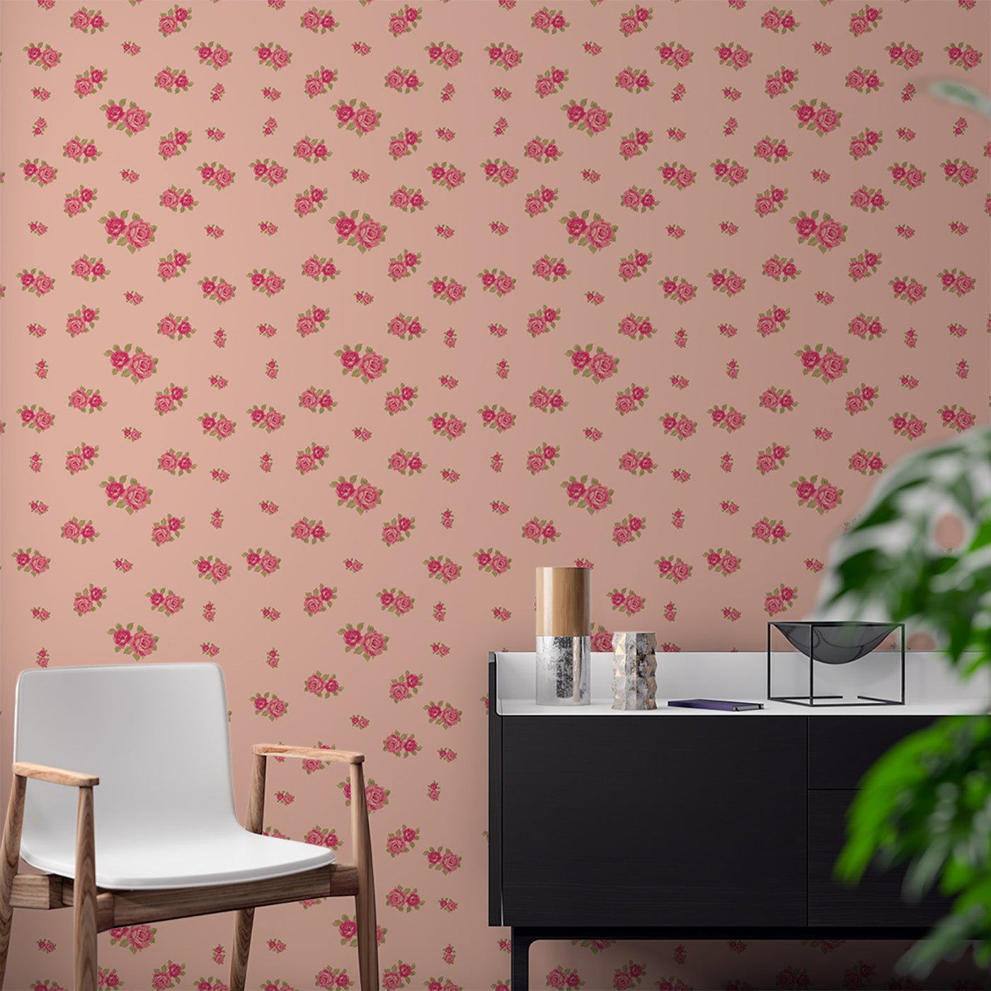 Floral & Leaves Wallpaper WAL1755-F