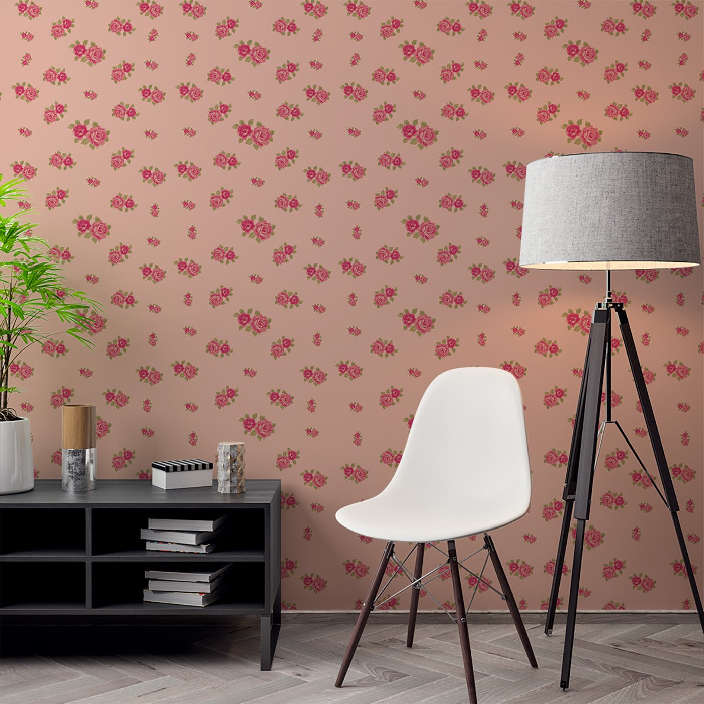 Floral & Leaves Wallpaper WAL1755-F