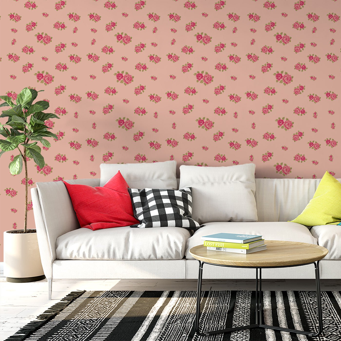 Floral & Leaves Wallpaper WAL1755-F