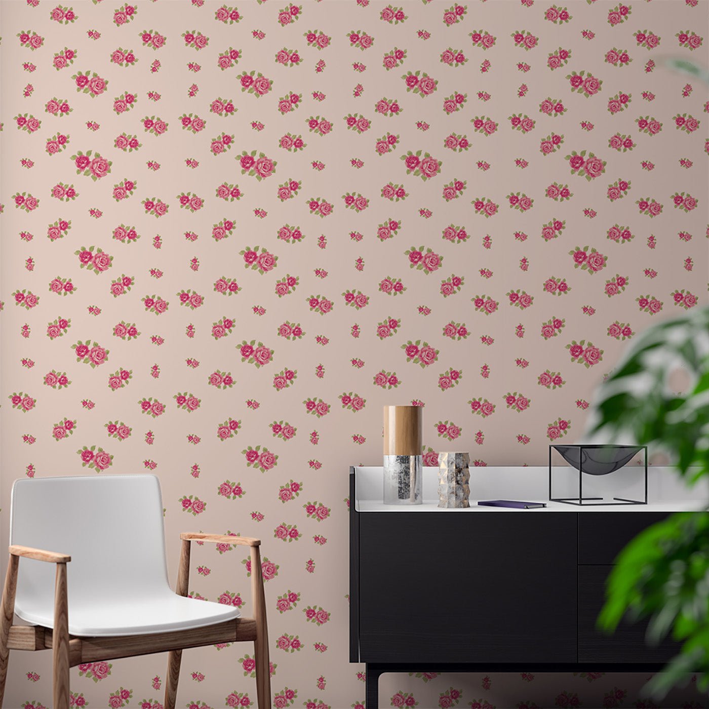 Floral & Leaves Wallpaper WAL1756-F