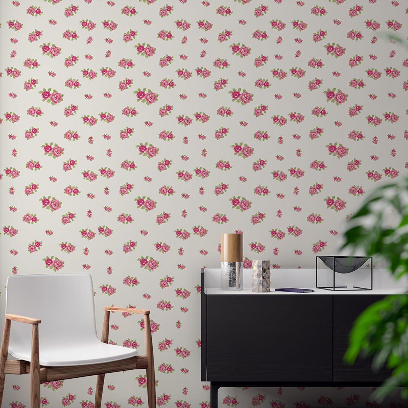 Floral & Leaves Wallpaper WAL1758-F