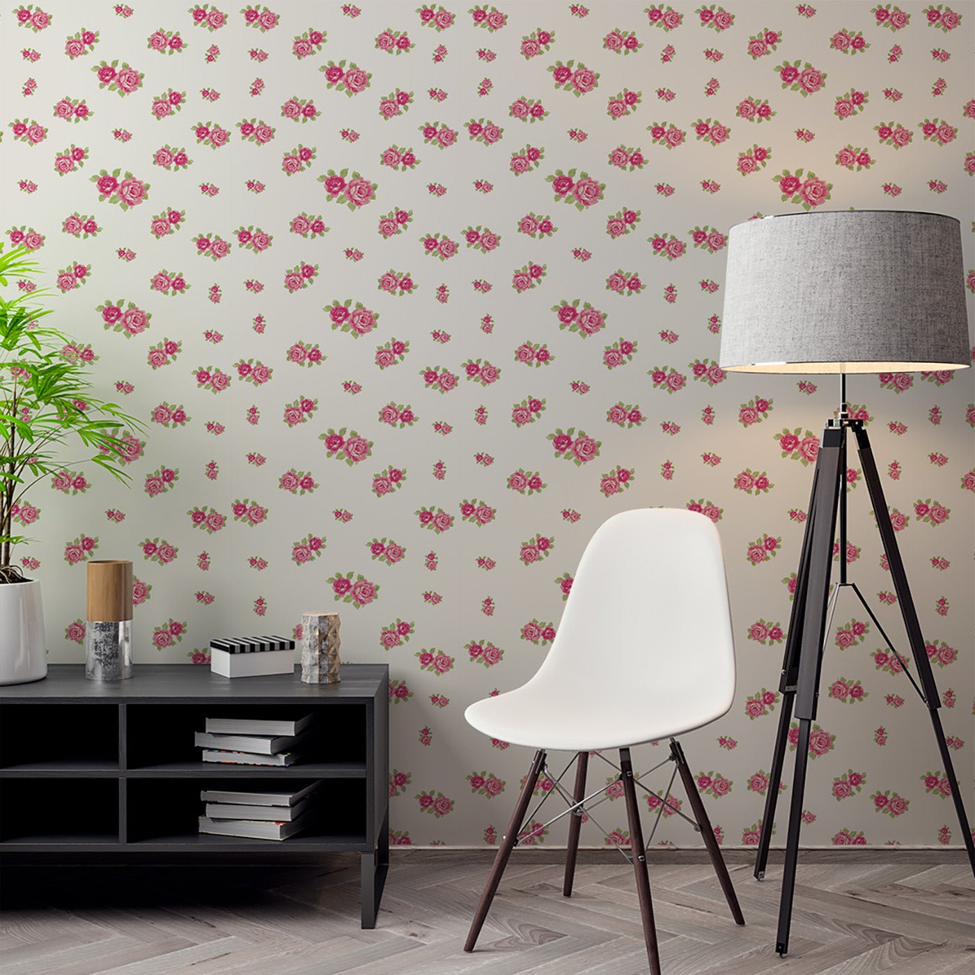 Floral & Leaves Wallpaper WAL1758-F