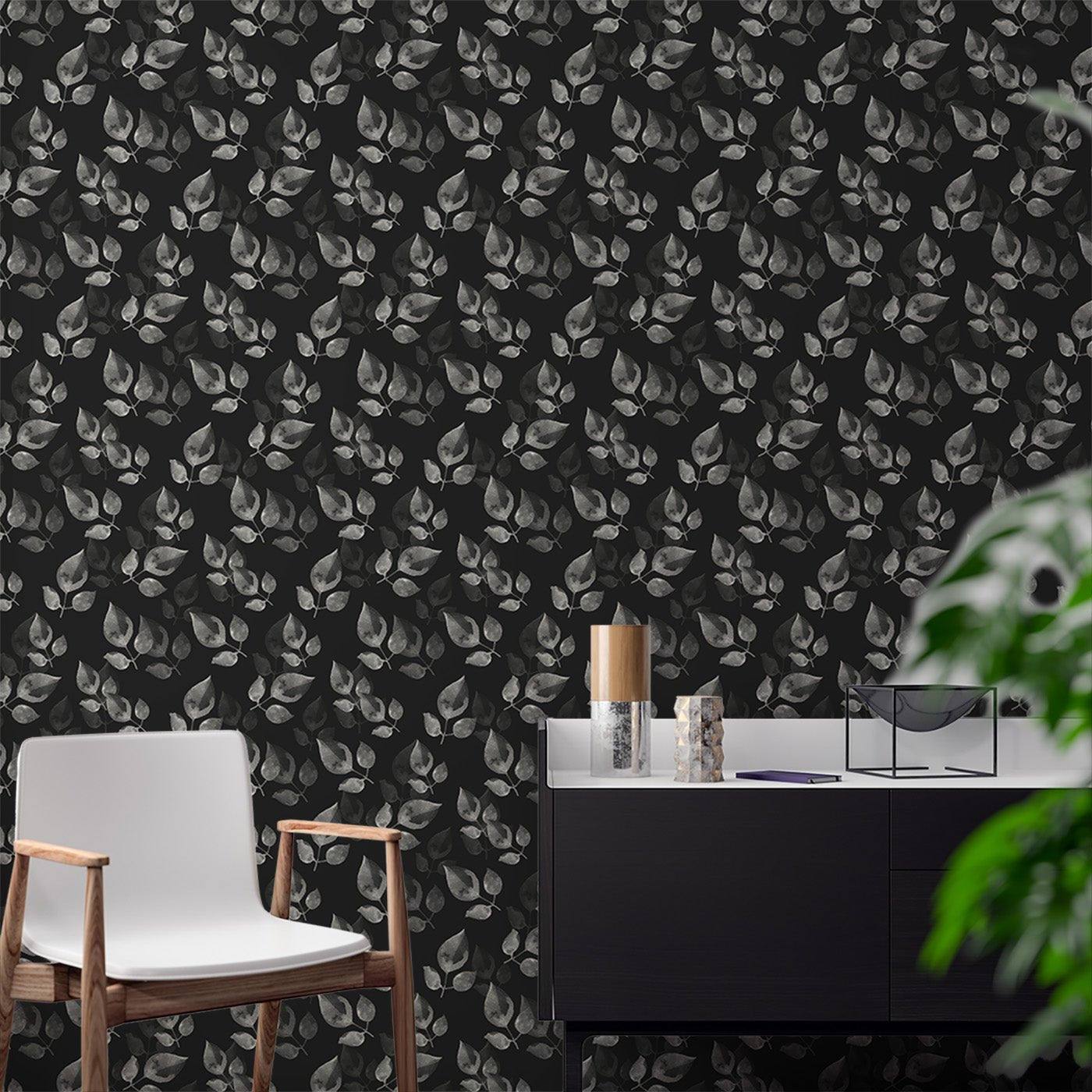 Floral & Leaves Wallpaper WAL1760-F