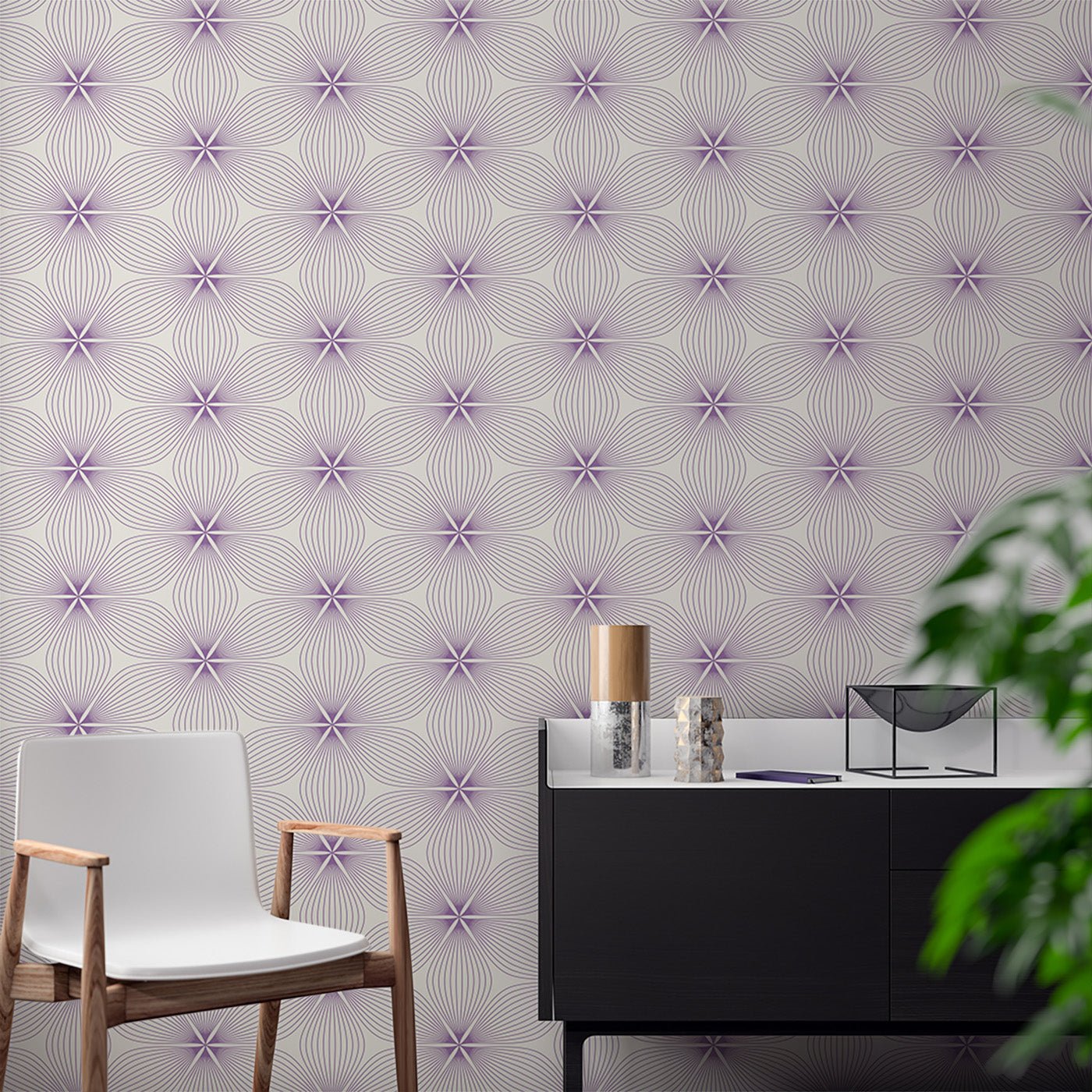 Floral & Leaves Wallpaper WAL1761-F