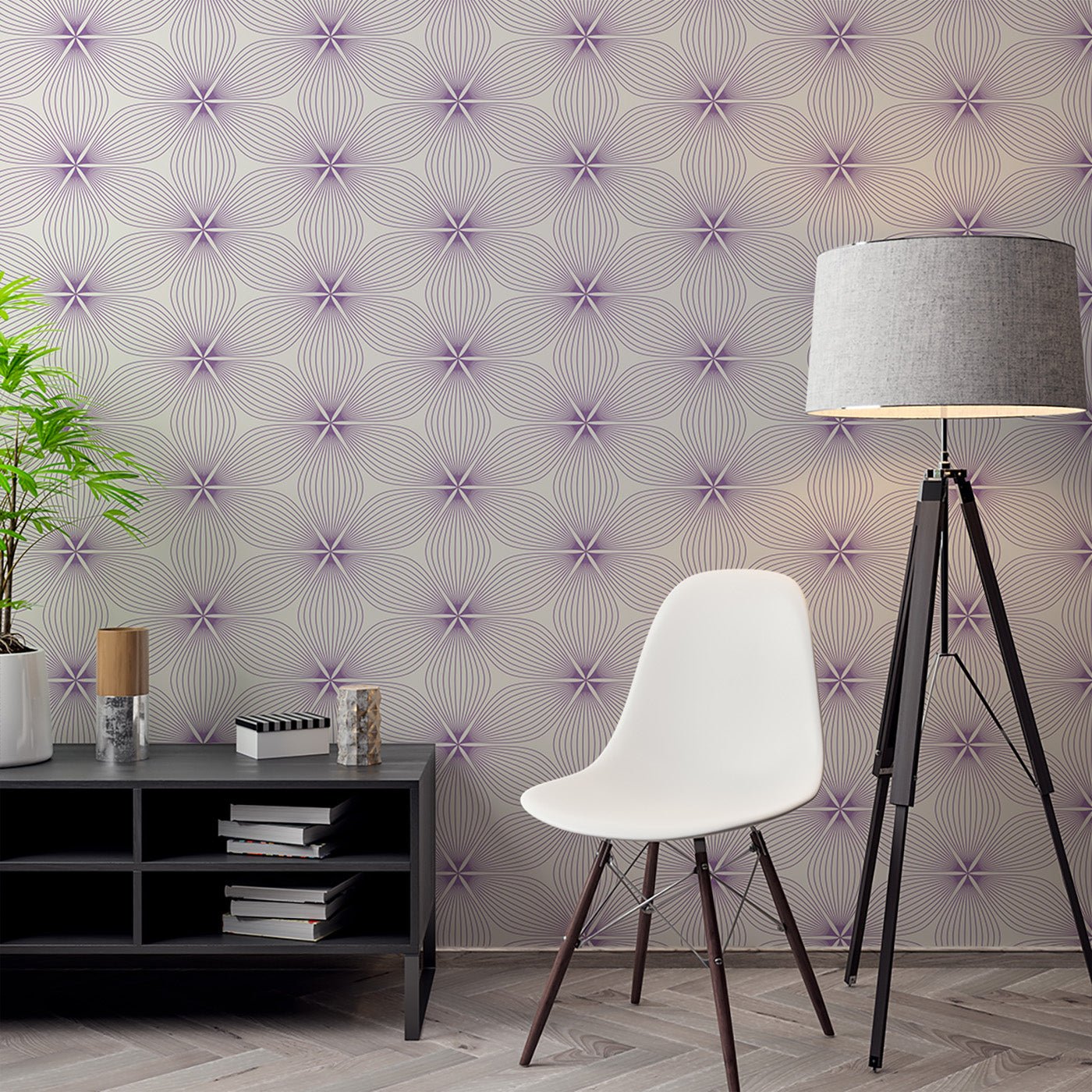 Floral & Leaves Wallpaper WAL1761-F