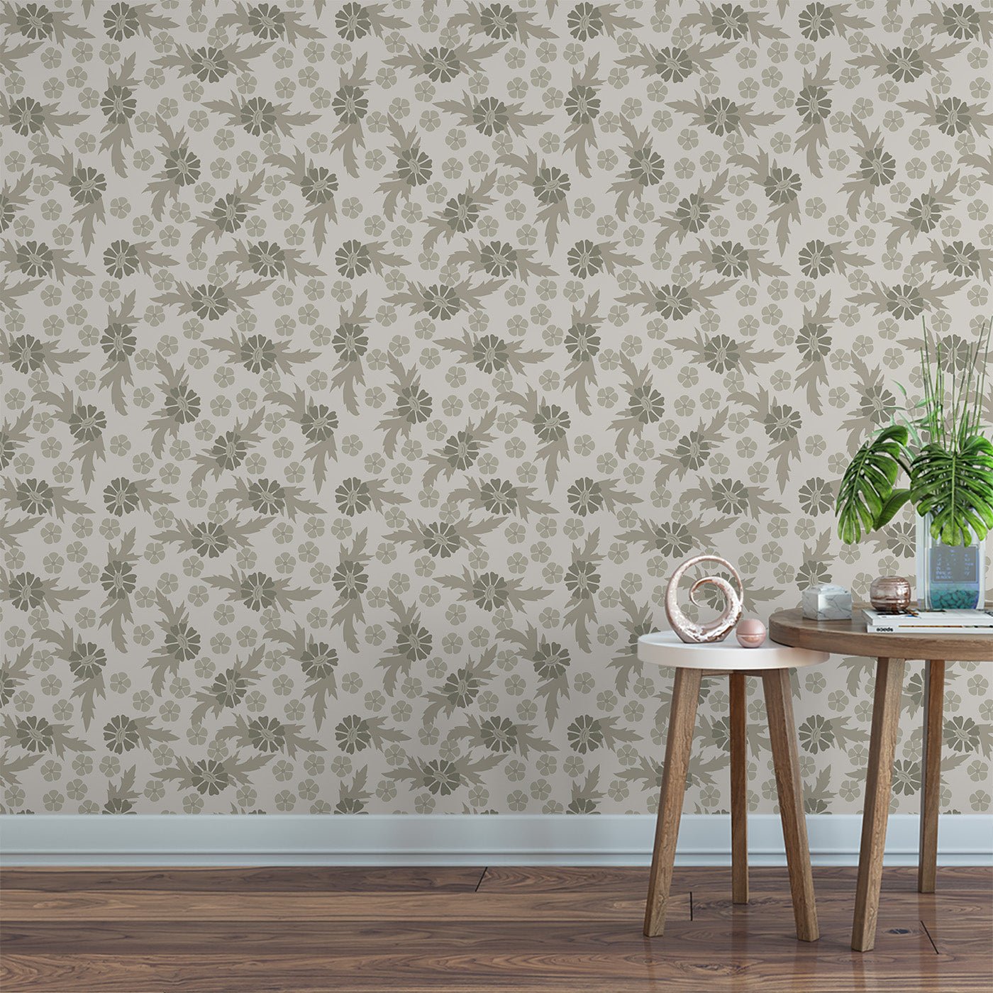 Floral & Leaves Wallpaper WAL1764-F