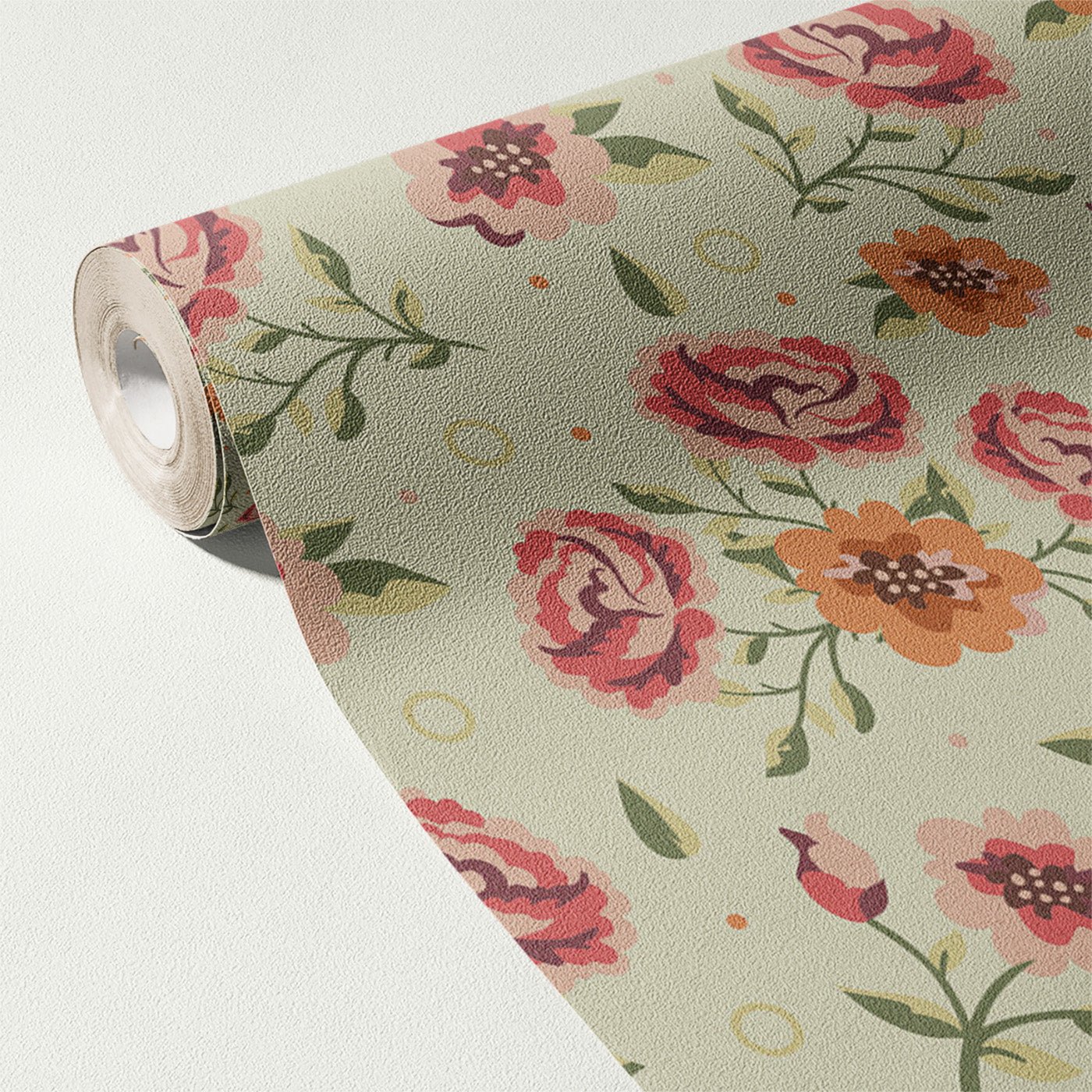 Floral & Leaves Wallpaper WAL1766-F