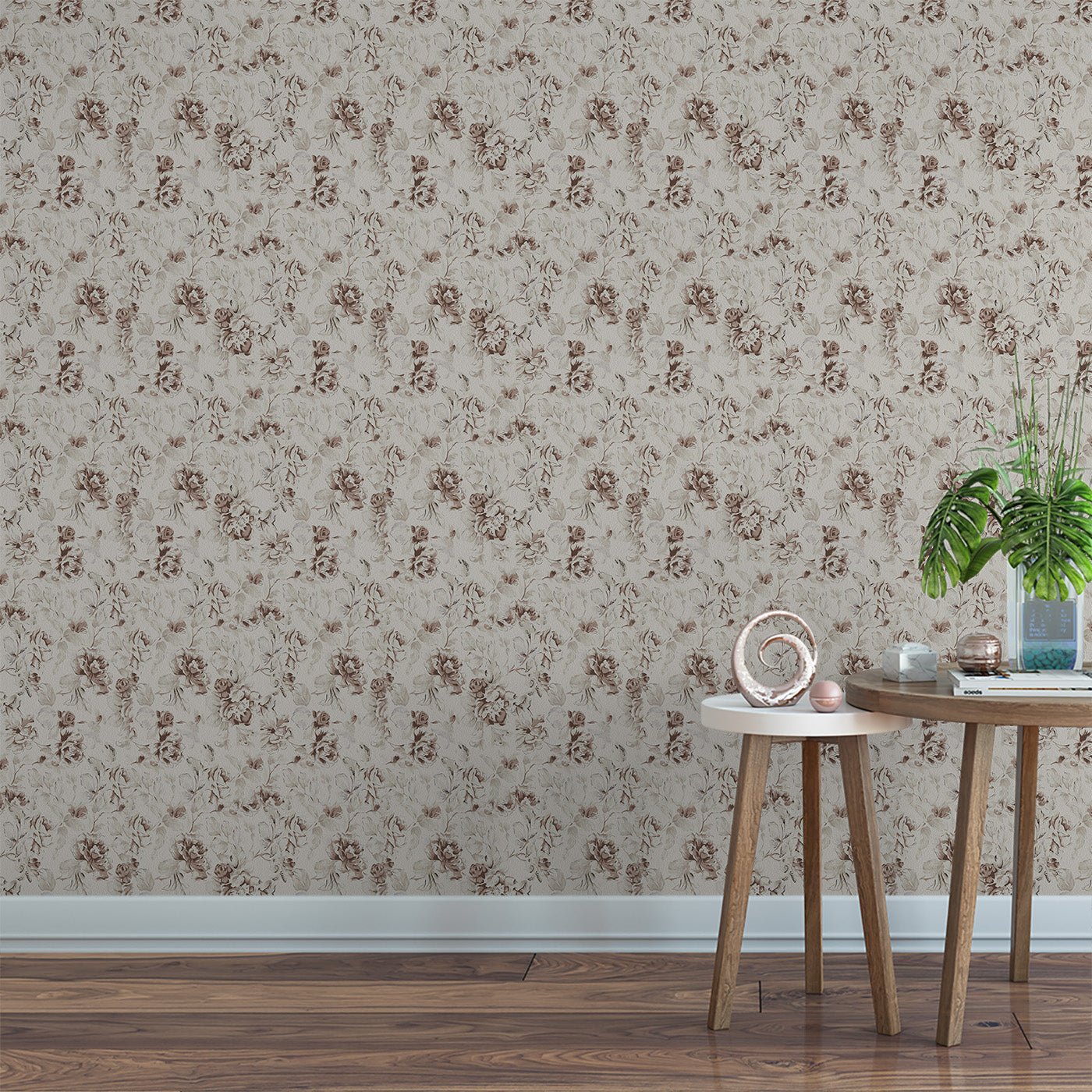 Floral & Leaves Wallpaper WAL1767-F