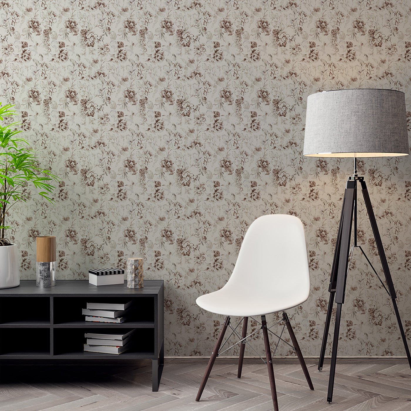 Floral & Leaves Wallpaper WAL1767-F