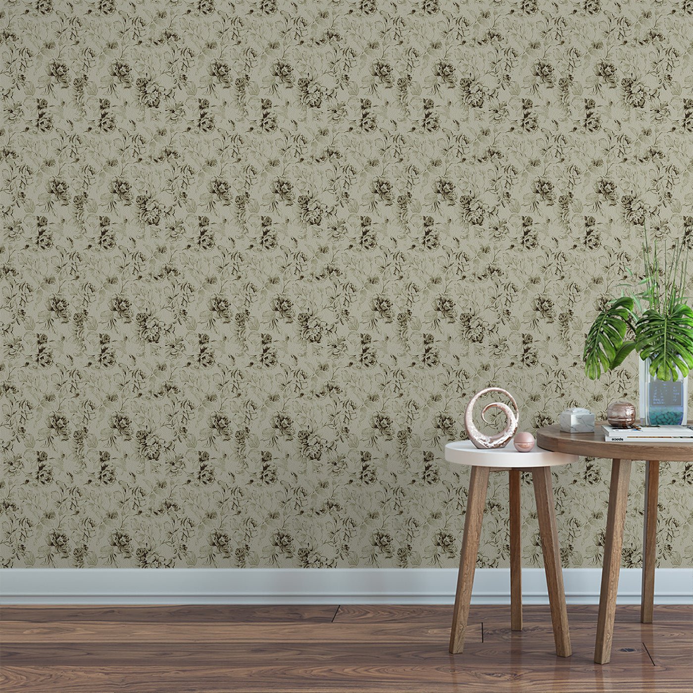 Floral & Leaves Wallpaper WAL1768-F