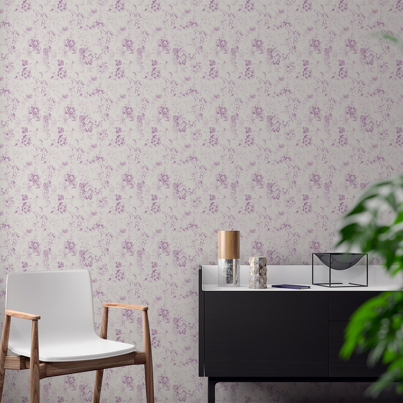 Floral & Leaves Wallpaper WAL1769-F