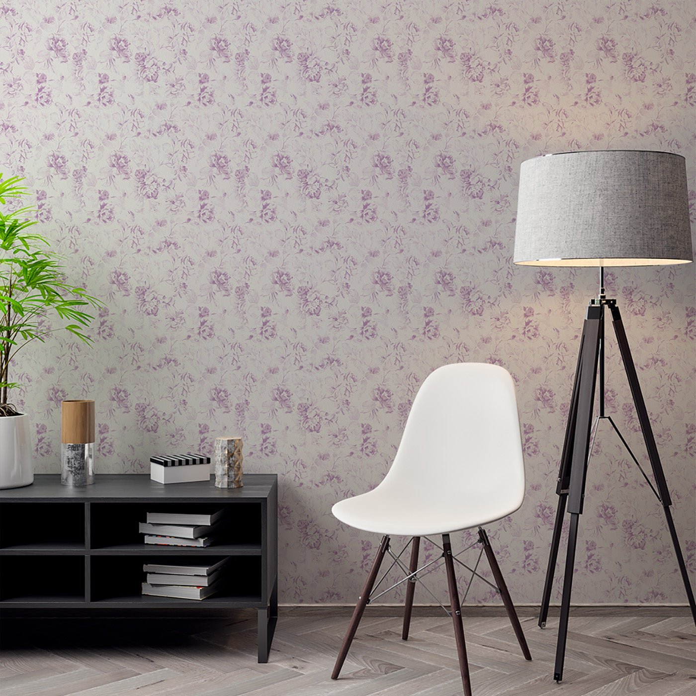 Floral & Leaves Wallpaper WAL1769-F