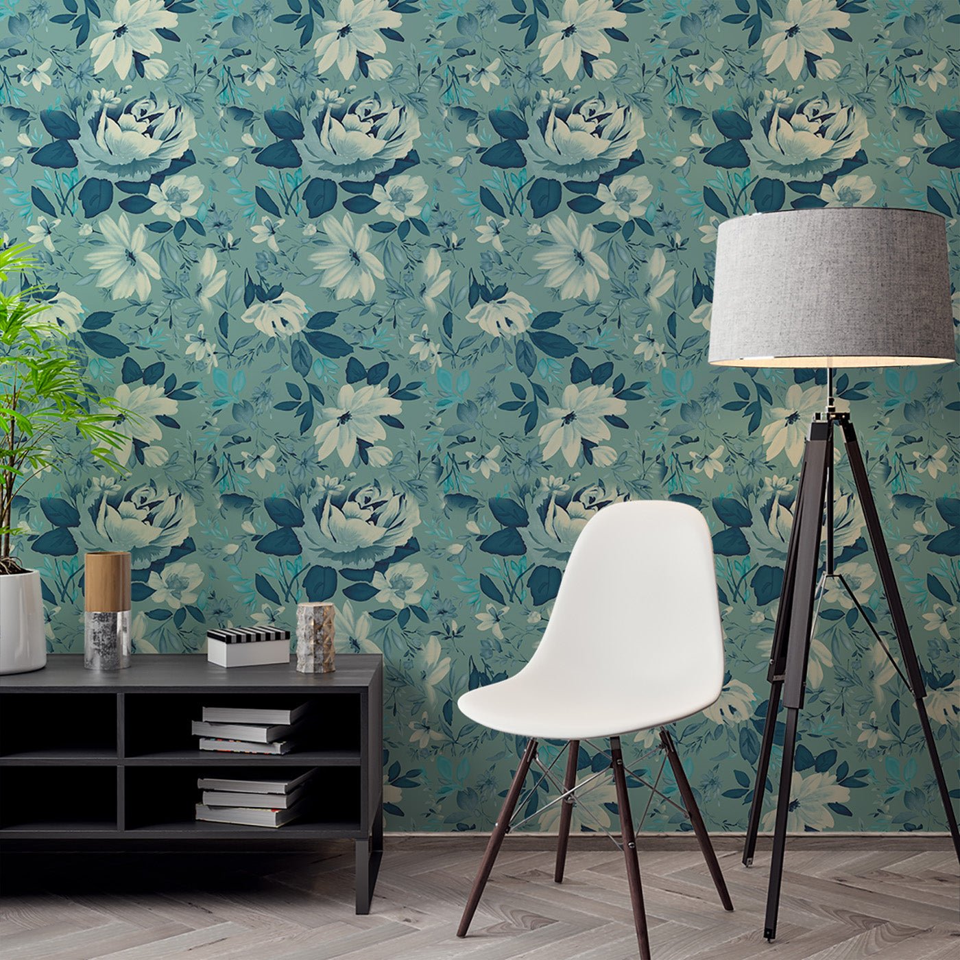 Floral & Leaves Wallpaper WAL1770-F