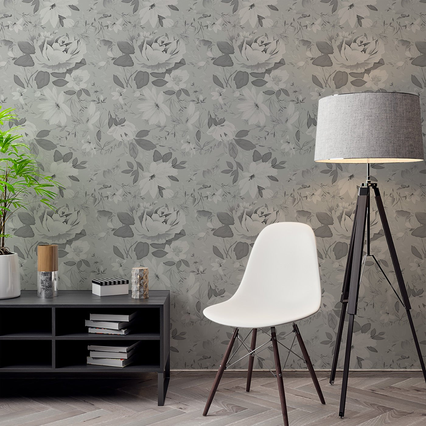 Floral & Leaves Wallpaper WAL1771-F