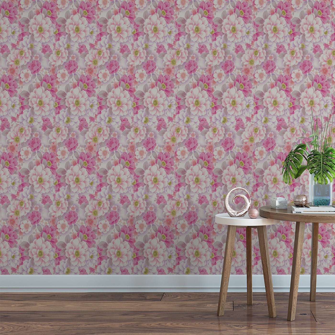 Floral & Leaves Wallpaper WAL1772-F