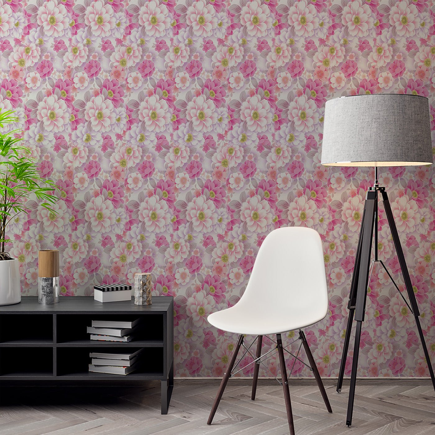 Floral & Leaves Wallpaper WAL1772-F