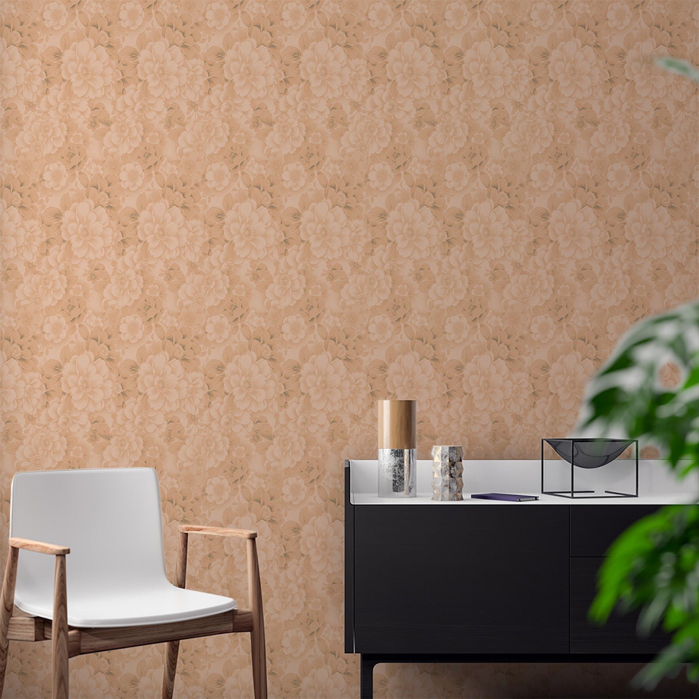 Floral & Leaves Wallpaper WAL1773-F