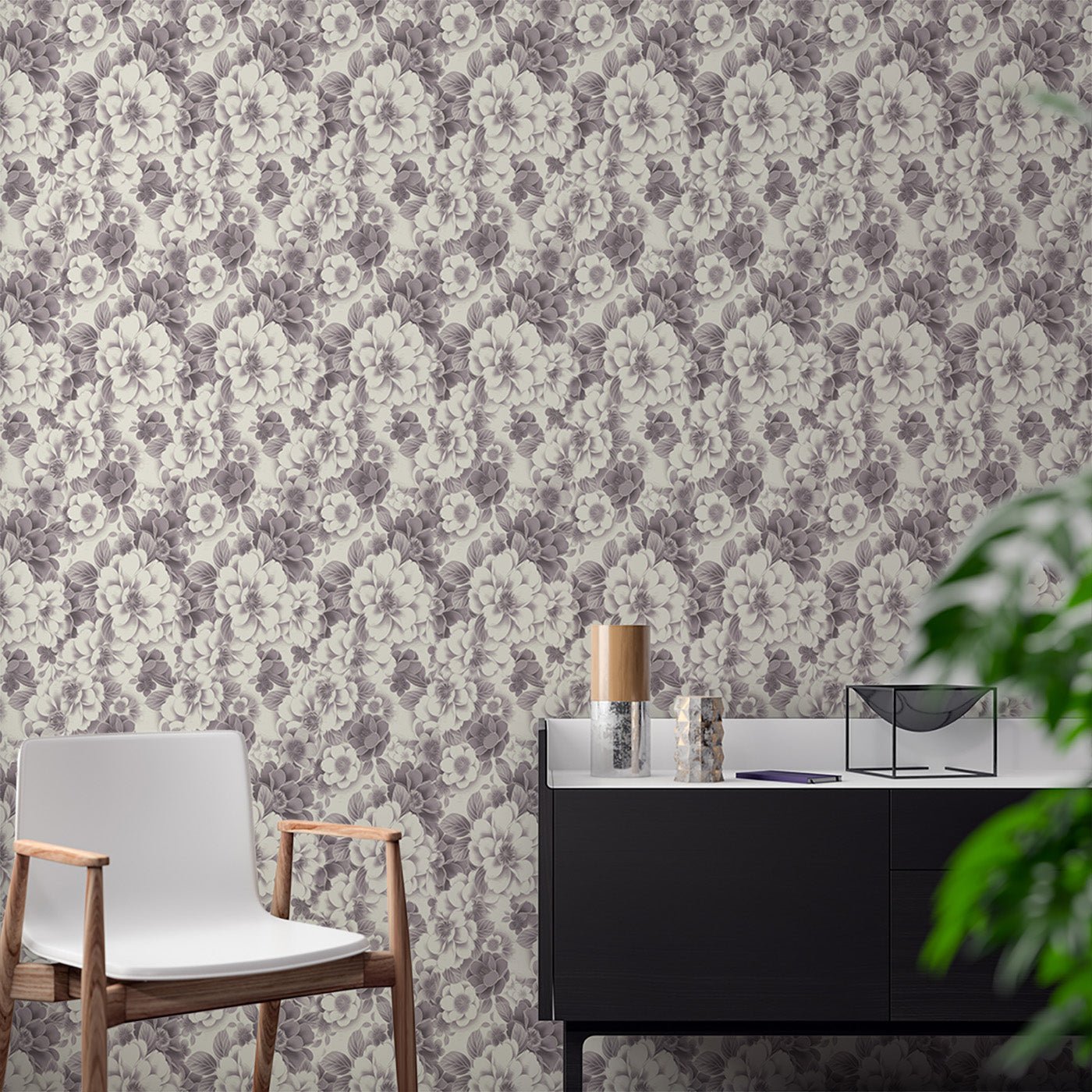 Floral & Leaves Wallpaper WAL1774-F