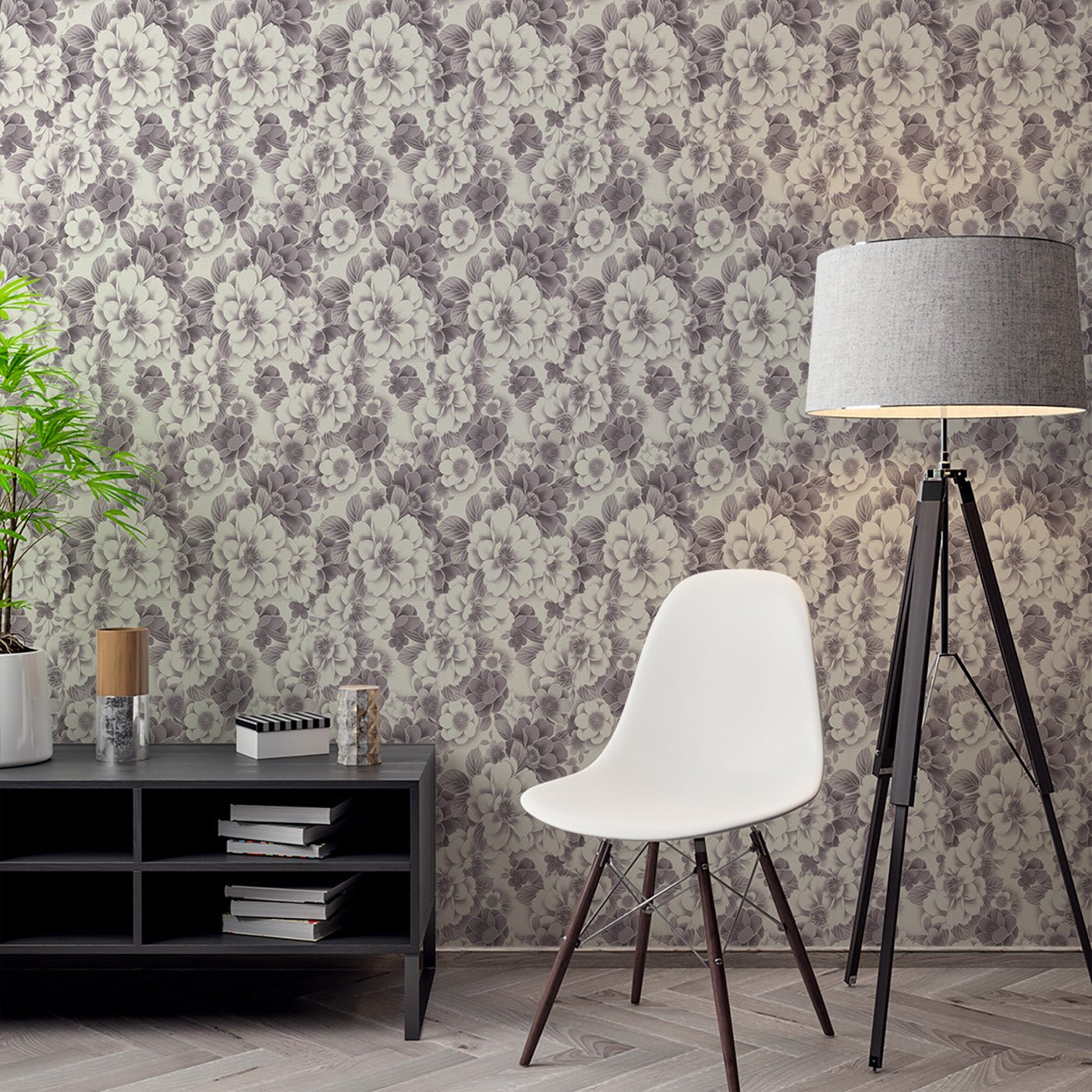 Floral & Leaves Wallpaper WAL1774-F