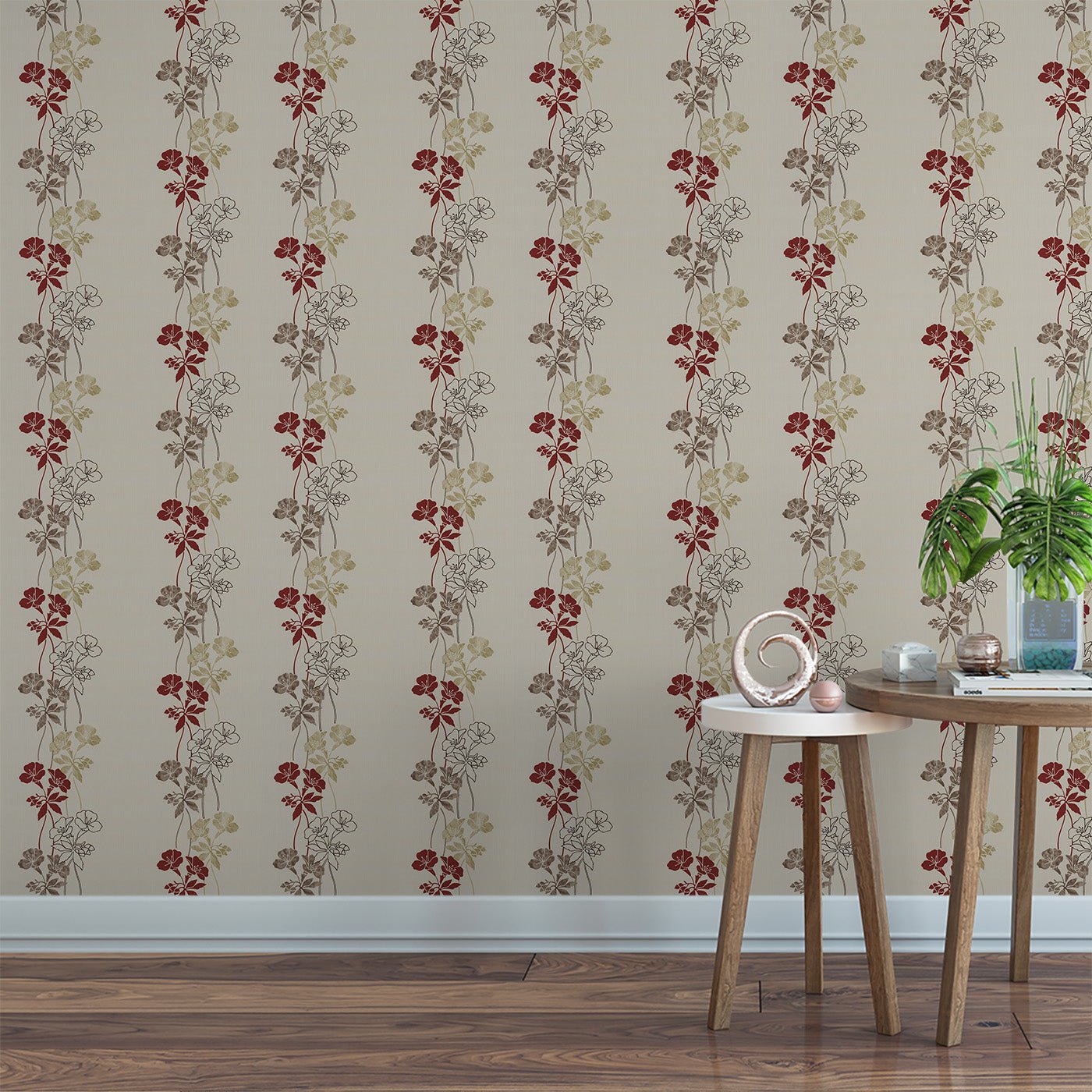 Floral & Leaves Wallpaper WAL1775-F