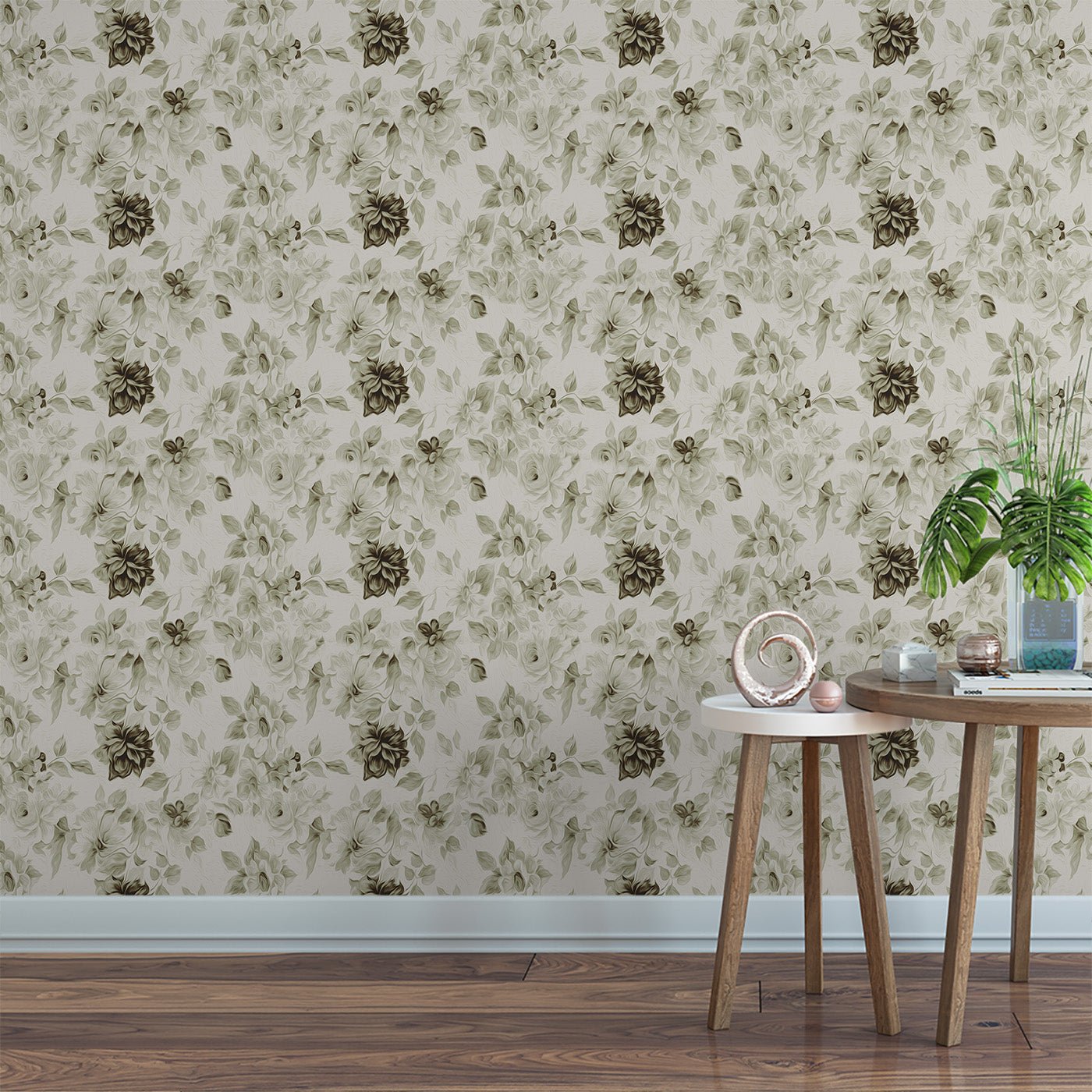 Floral & Leaves Wallpaper WAL1778-F