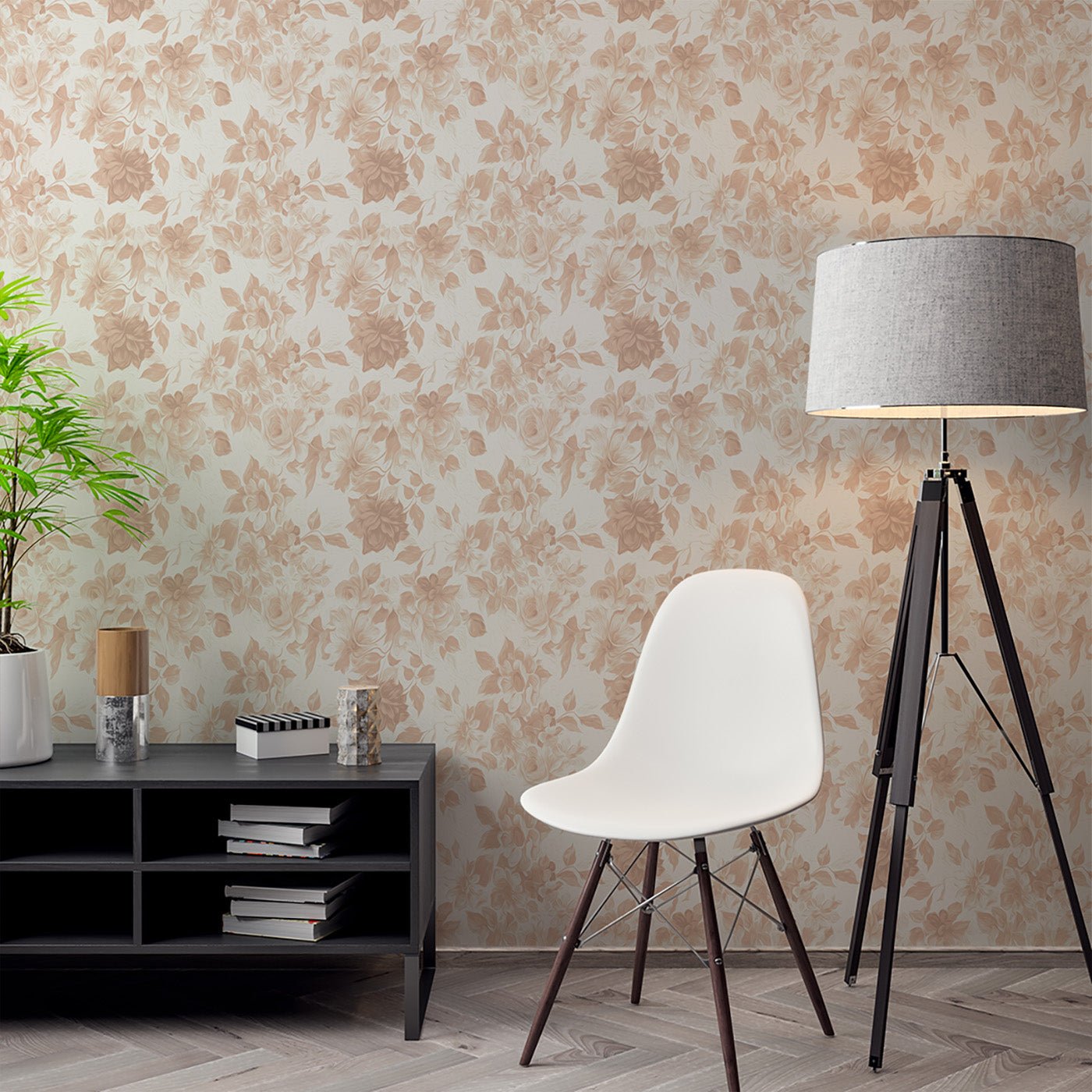 Floral & Leaves Wallpaper WAL1779-F