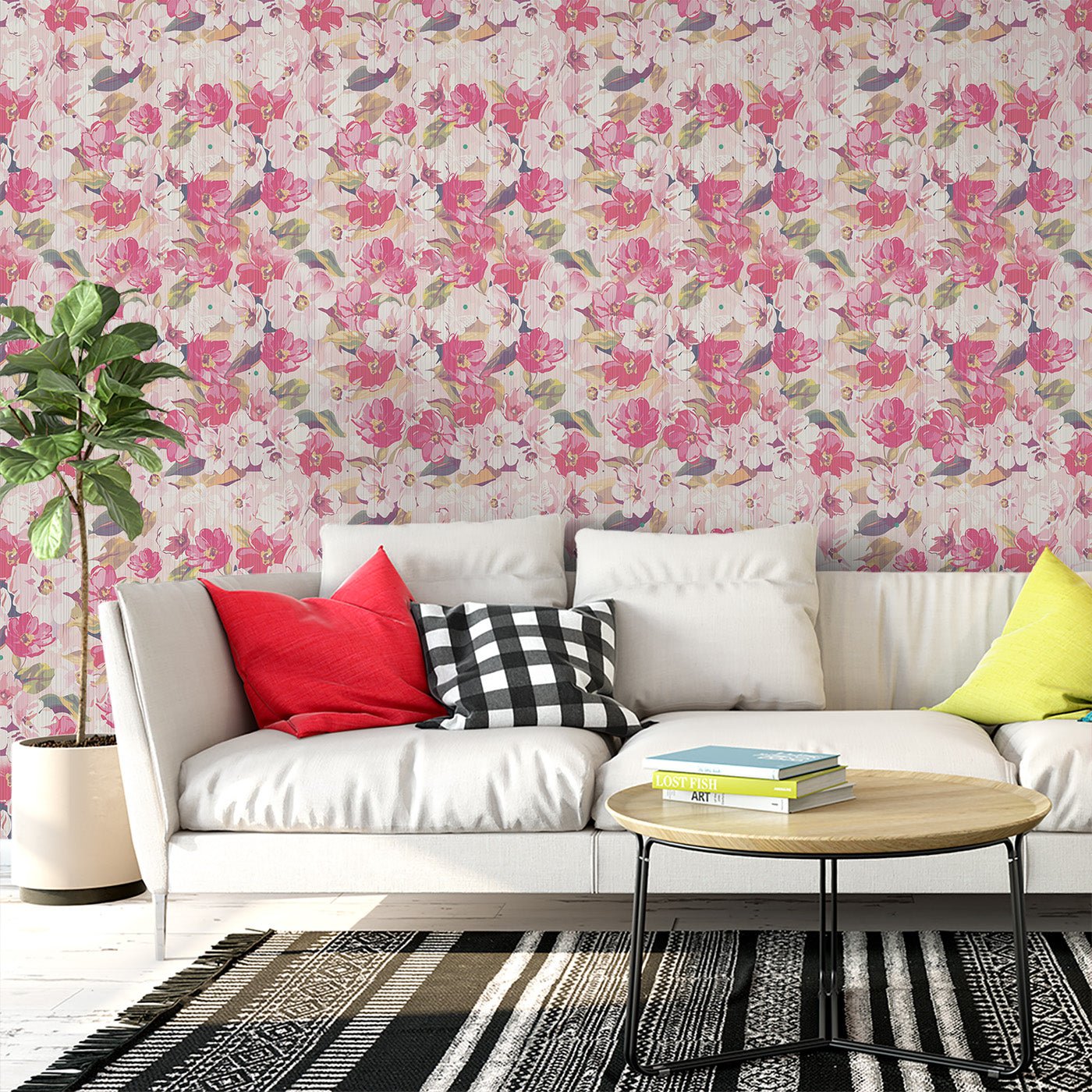 Floral & Leaves Wallpaper WAL1785-F