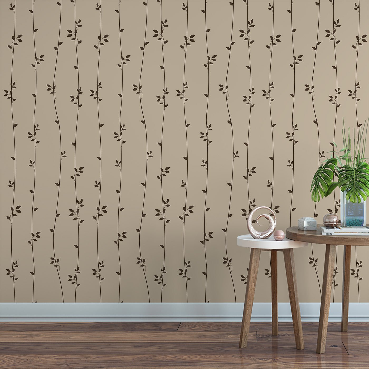 Floral & Leaves Wallpaper WAL1788-F