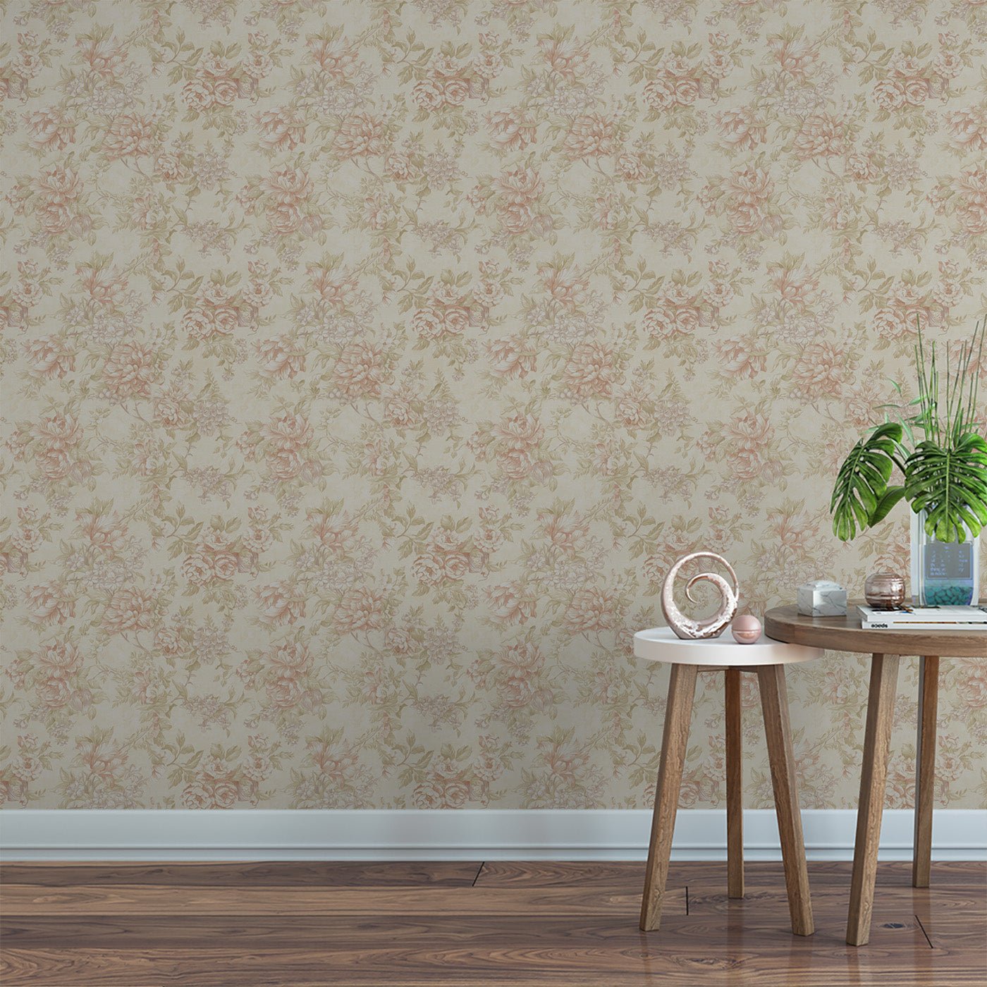 Floral & Leaves Wallpaper WAL1789-F