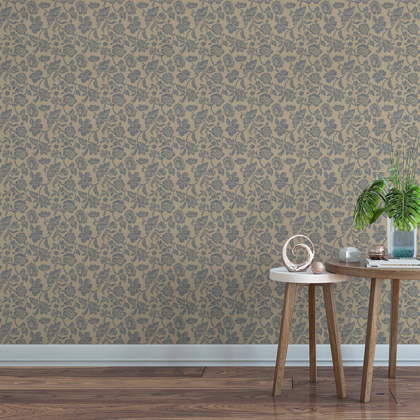 Floral & Leaves Wallpaper WAL1793-F